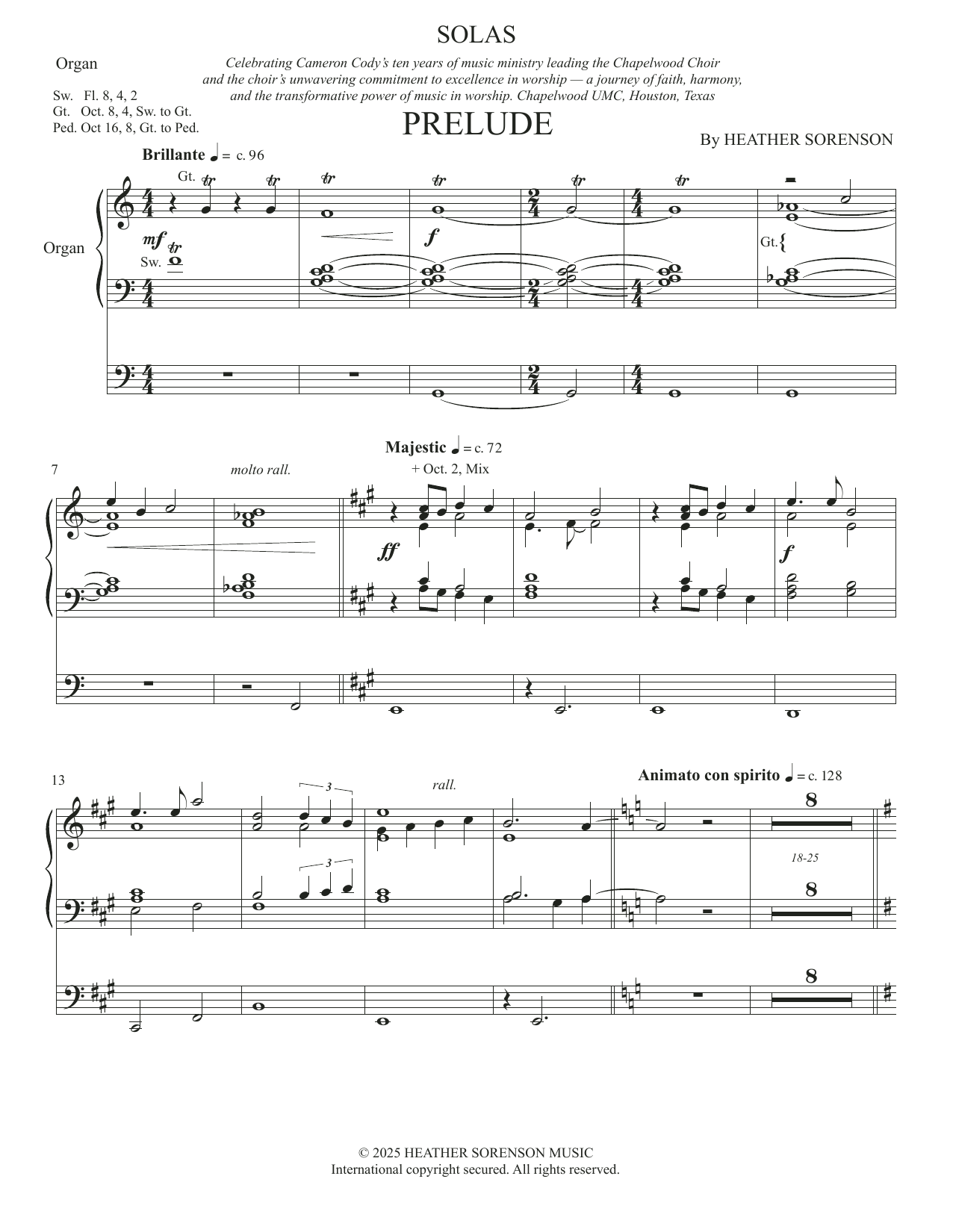 Solas (Chamber Orchestra) - Organ