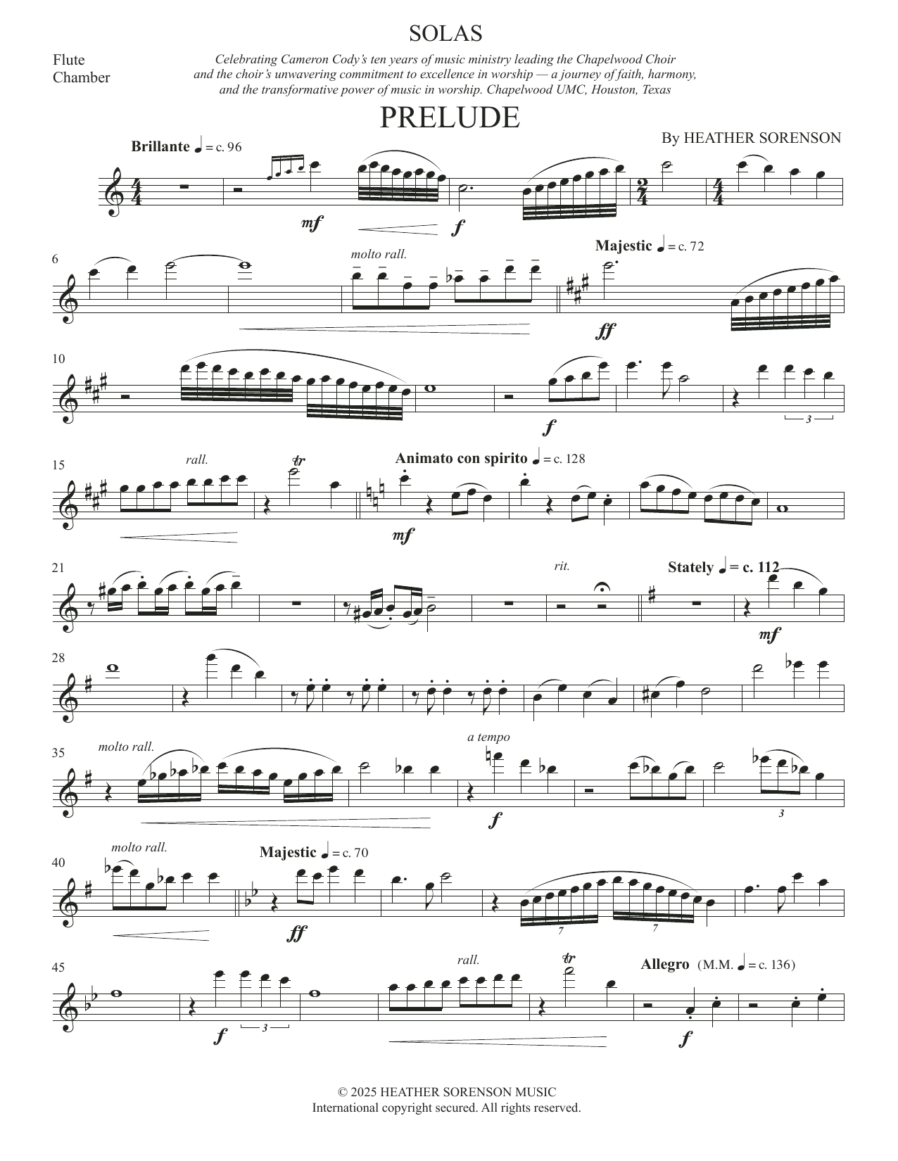 Solas (Chamber Orchestra) - Flute