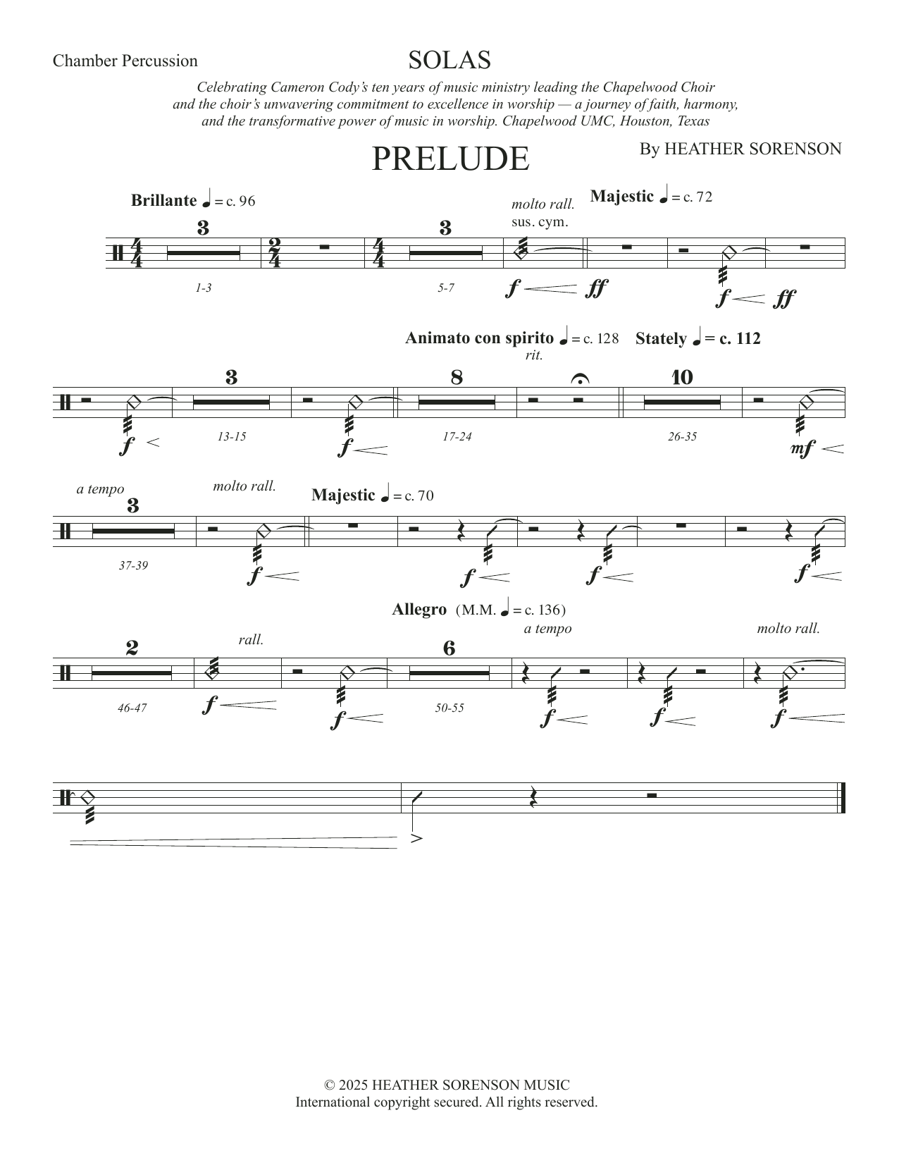 Solas (Chamber Orchestra) - Percussion