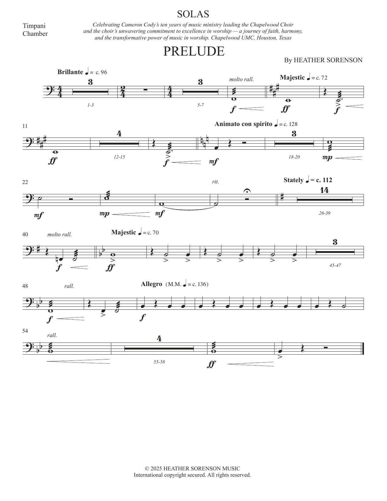 Solas (Chamber Orchestra) - Timpani