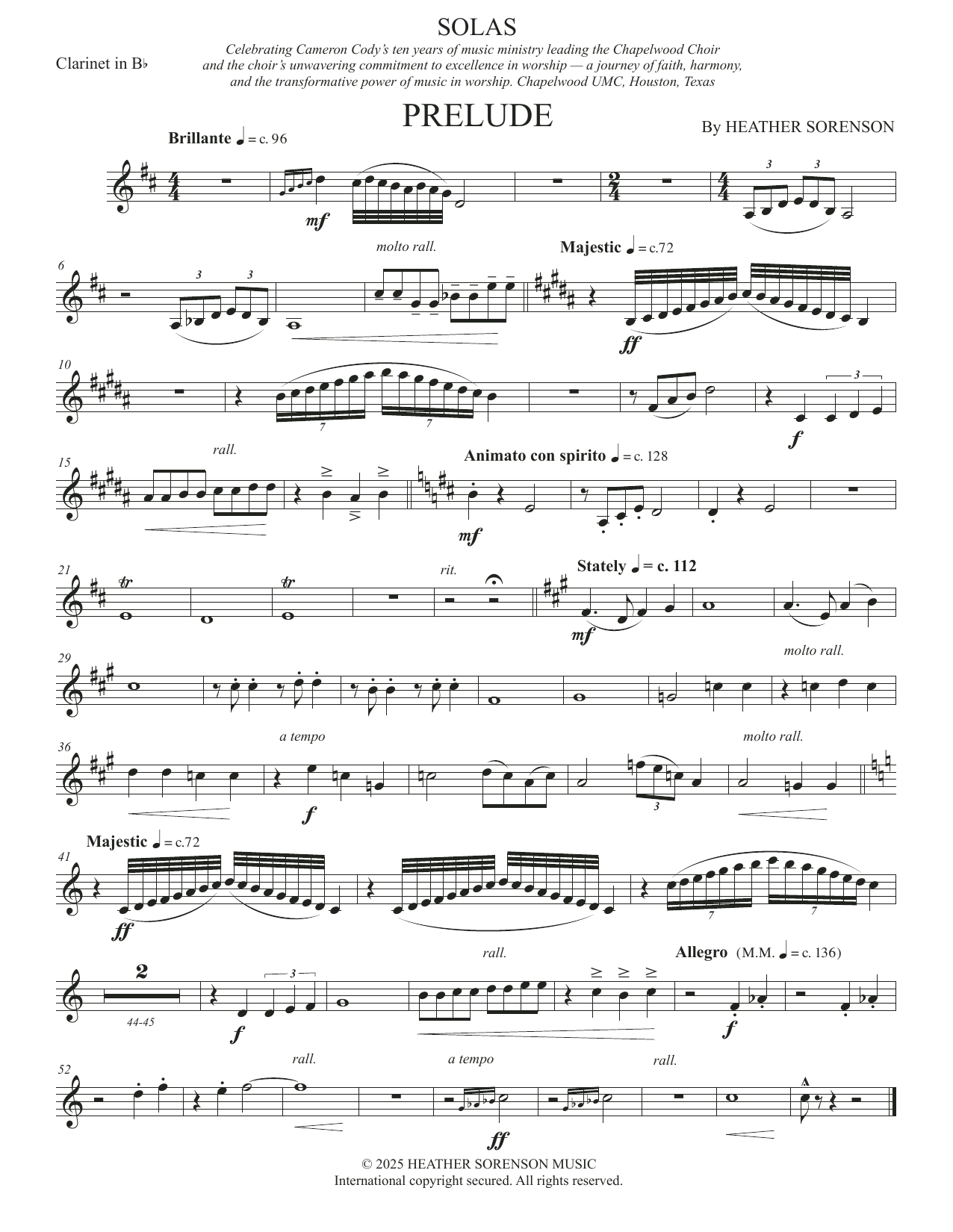 Solas (Full Orchestra) - Bb Clarinet