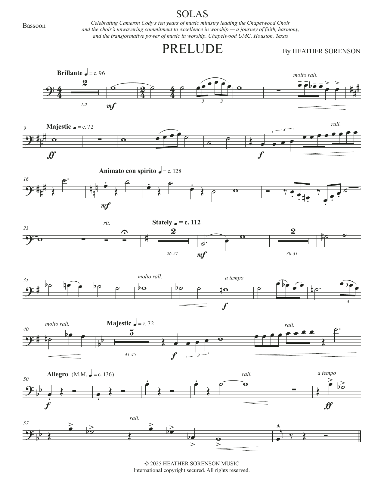 Solas (Full Orchestra) - Bassoon