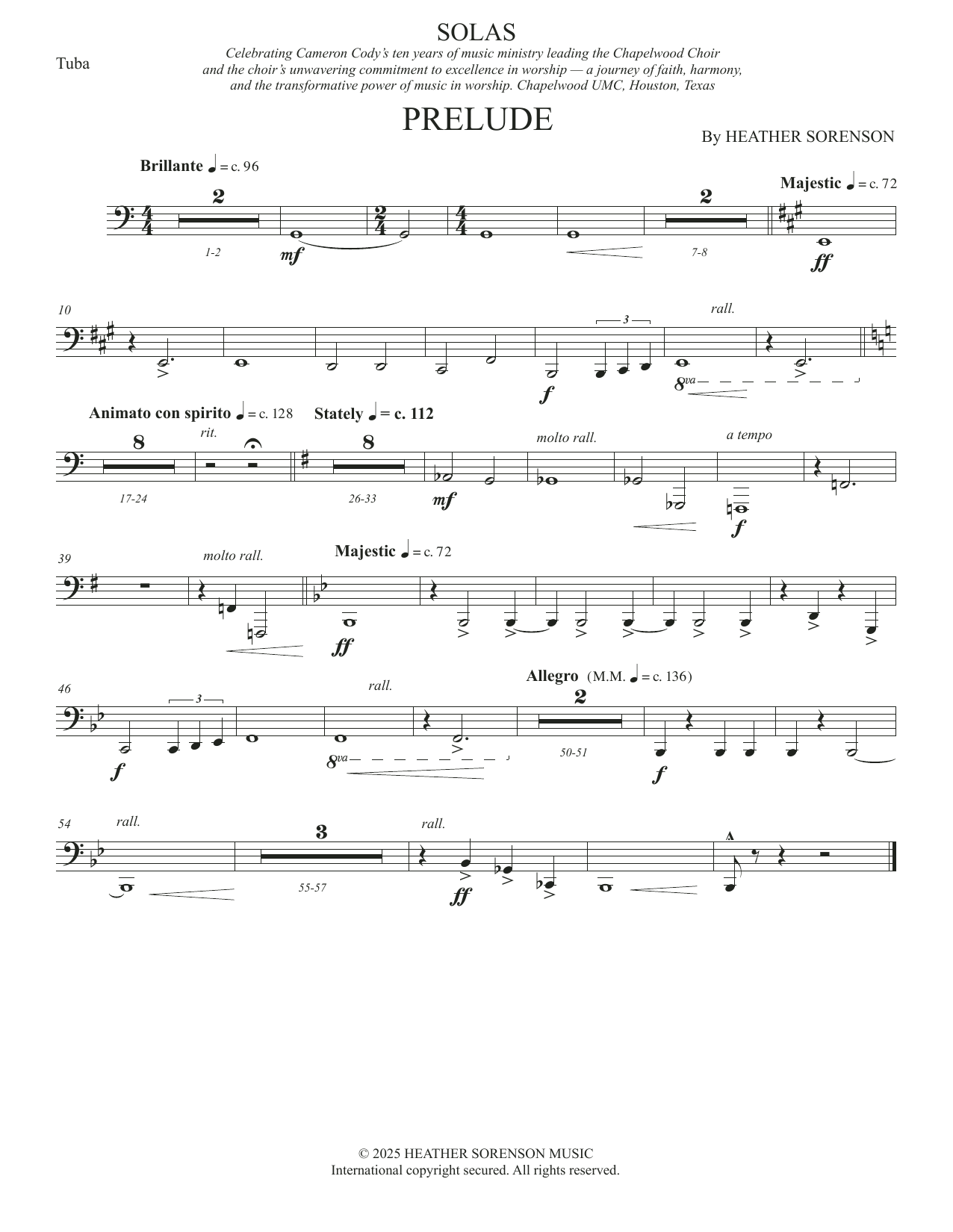 Solas (Full Orchestra) - Tuba