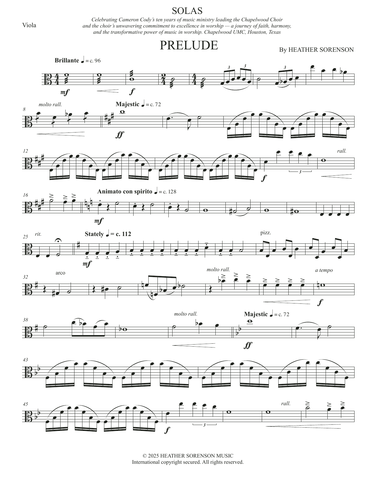 Solas (Full Orchestra) - Viola