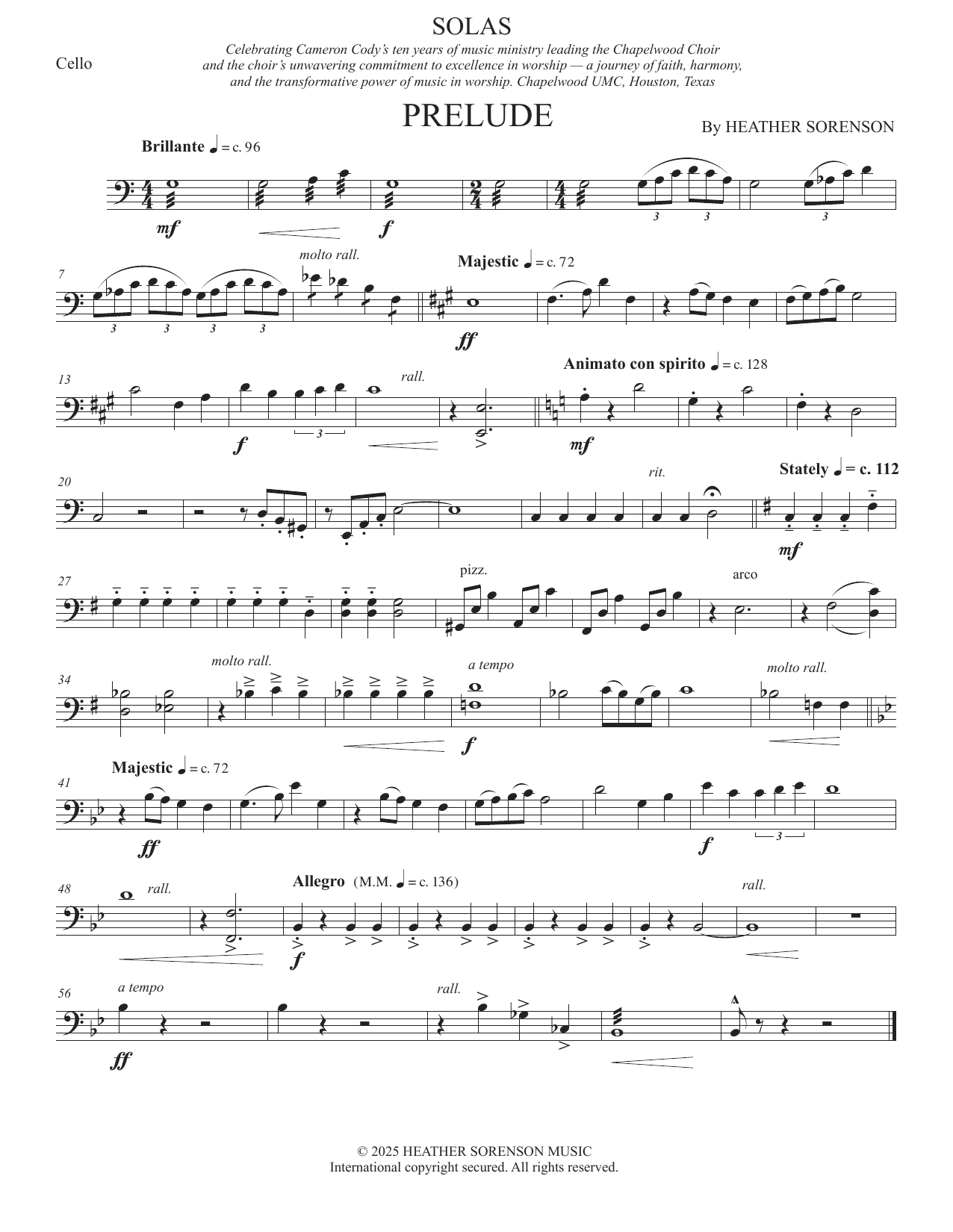 Solas (Full Orchestra) - Cello