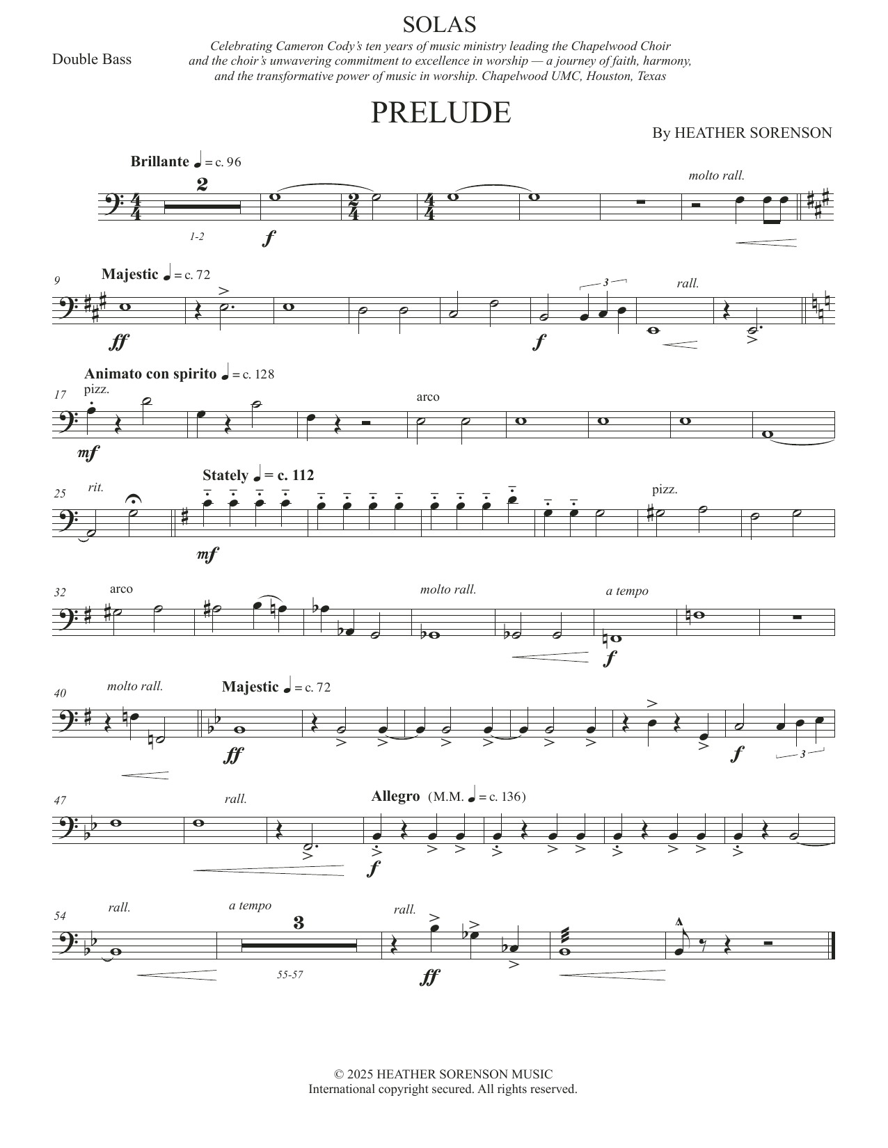 Solas (Full Orchestra) - Double Bass