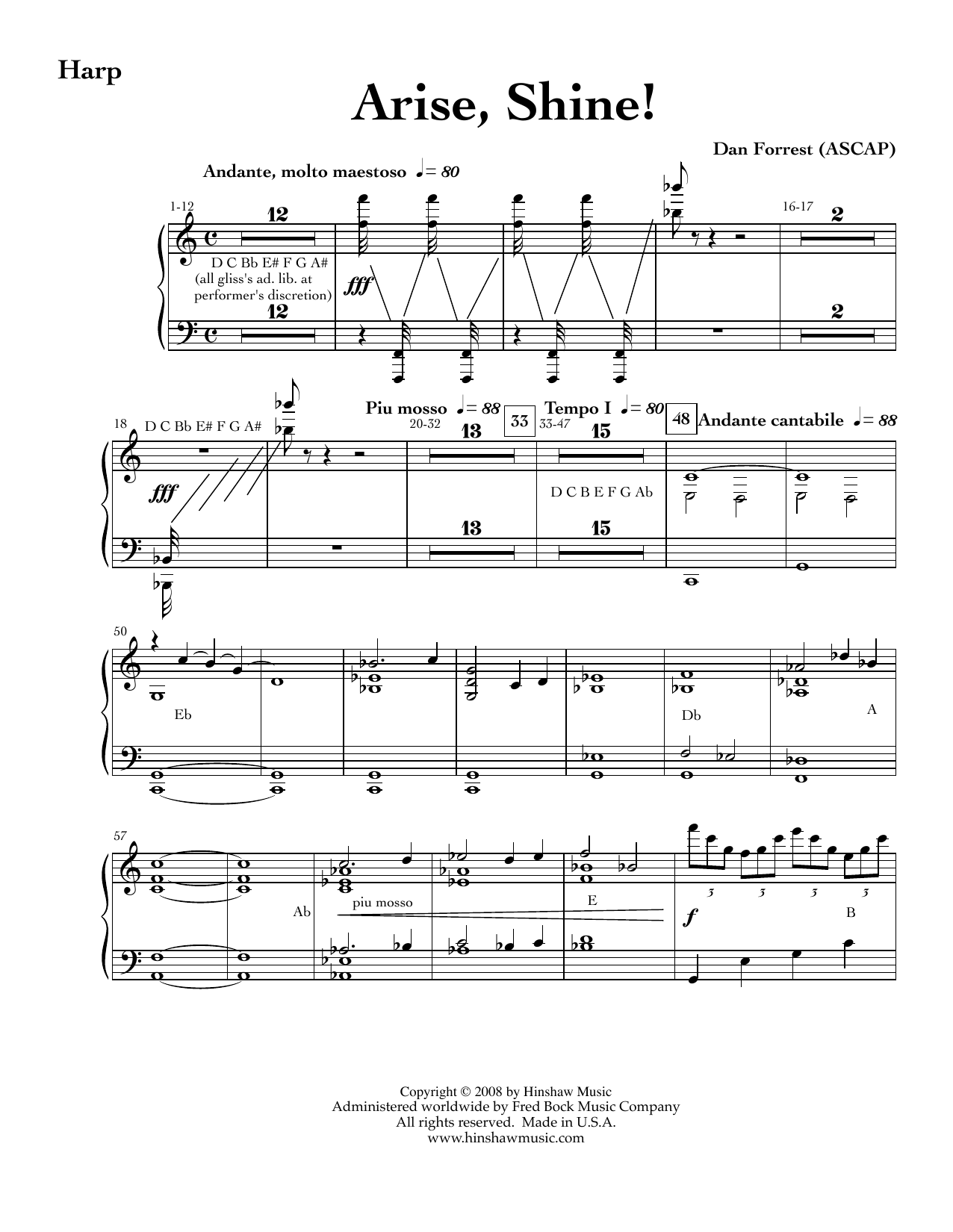 Arise, Shine - Violin I: Choral Instrumental Pak