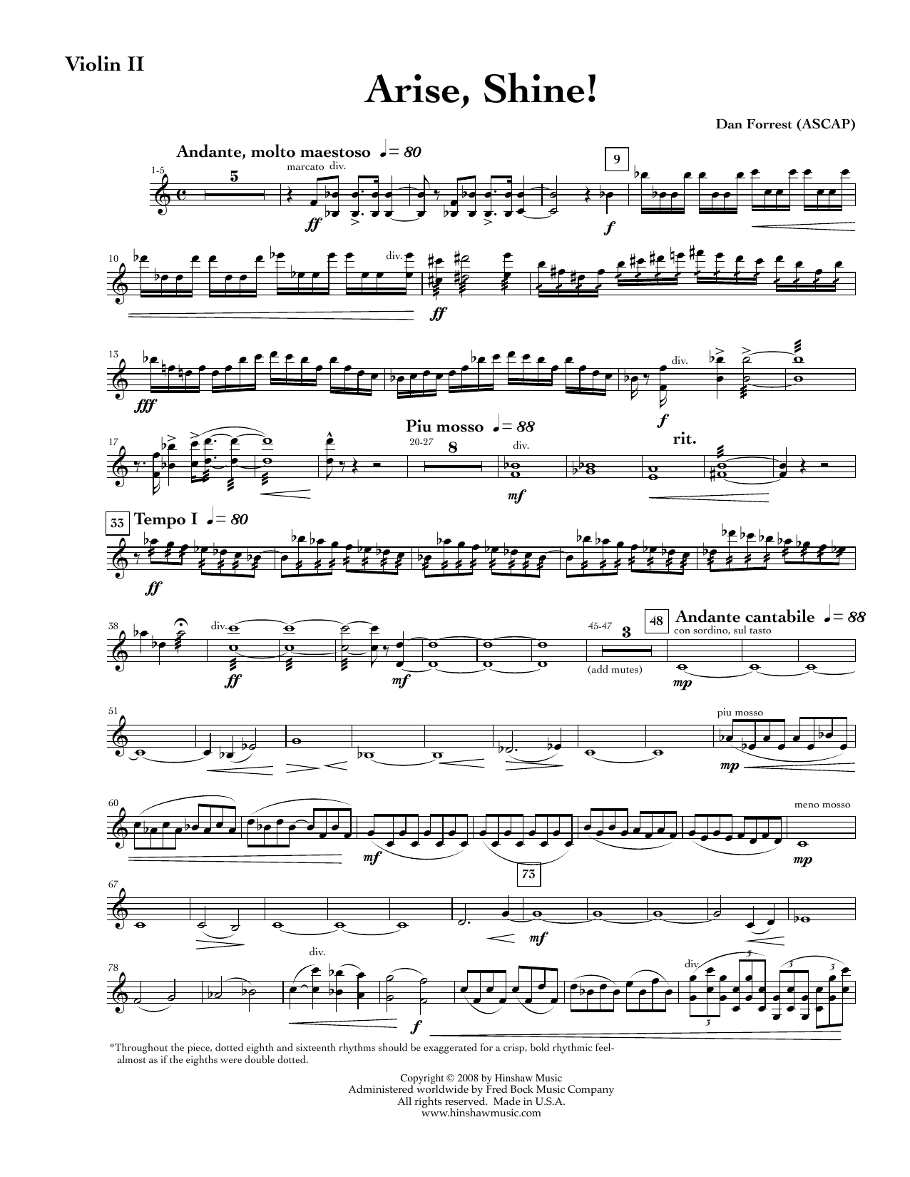 Arise, Shine - Viola: Choral Instrumental Pak