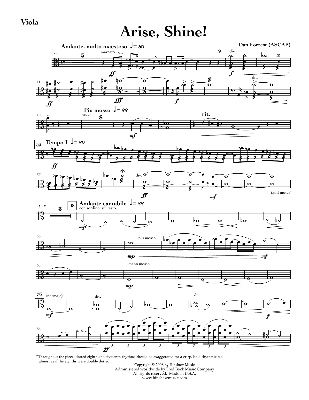 Arise, Shine - Cello: Choral Instrumental Pak