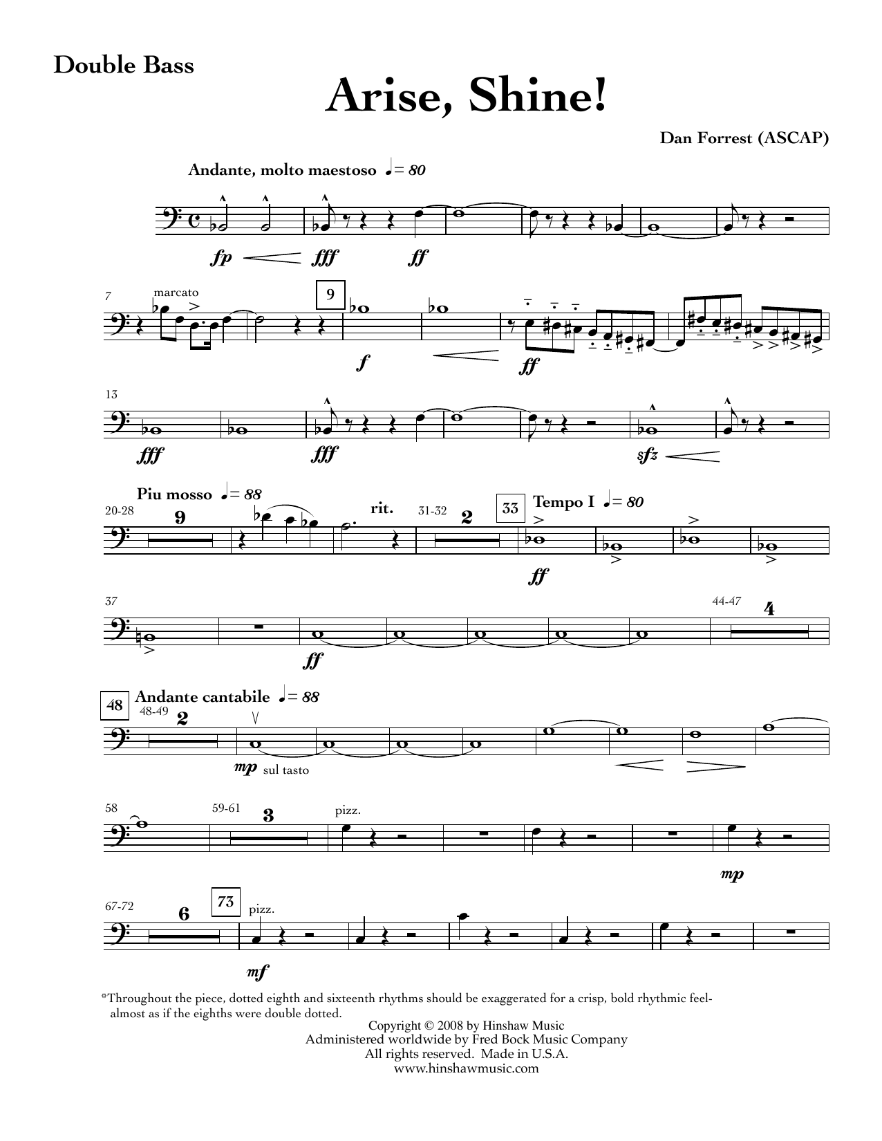 Arise, Shine - Harp: Choral Instrumental Pak