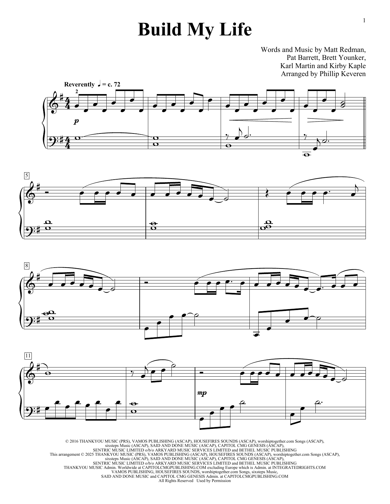 Build My Life (arr. Phillip Keveren)