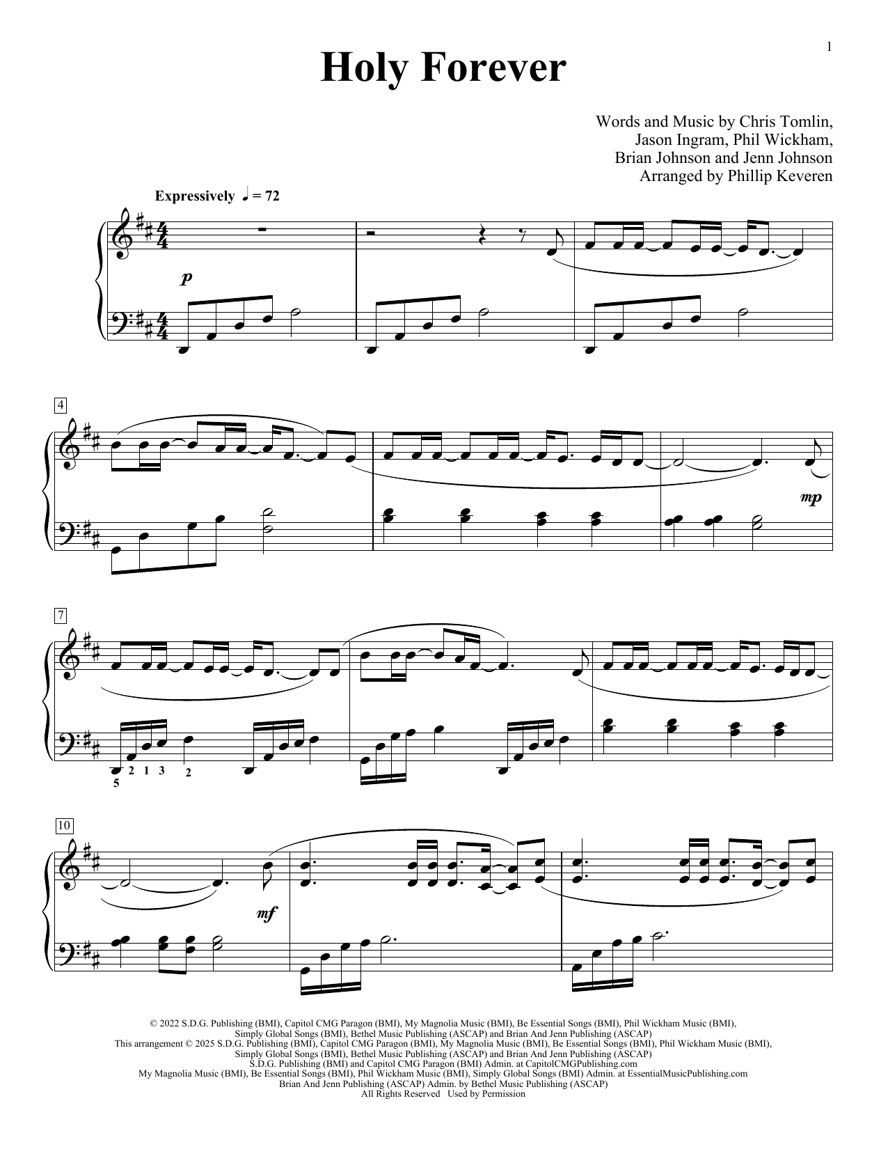 Holy Forever (arr. Phillip Keveren)