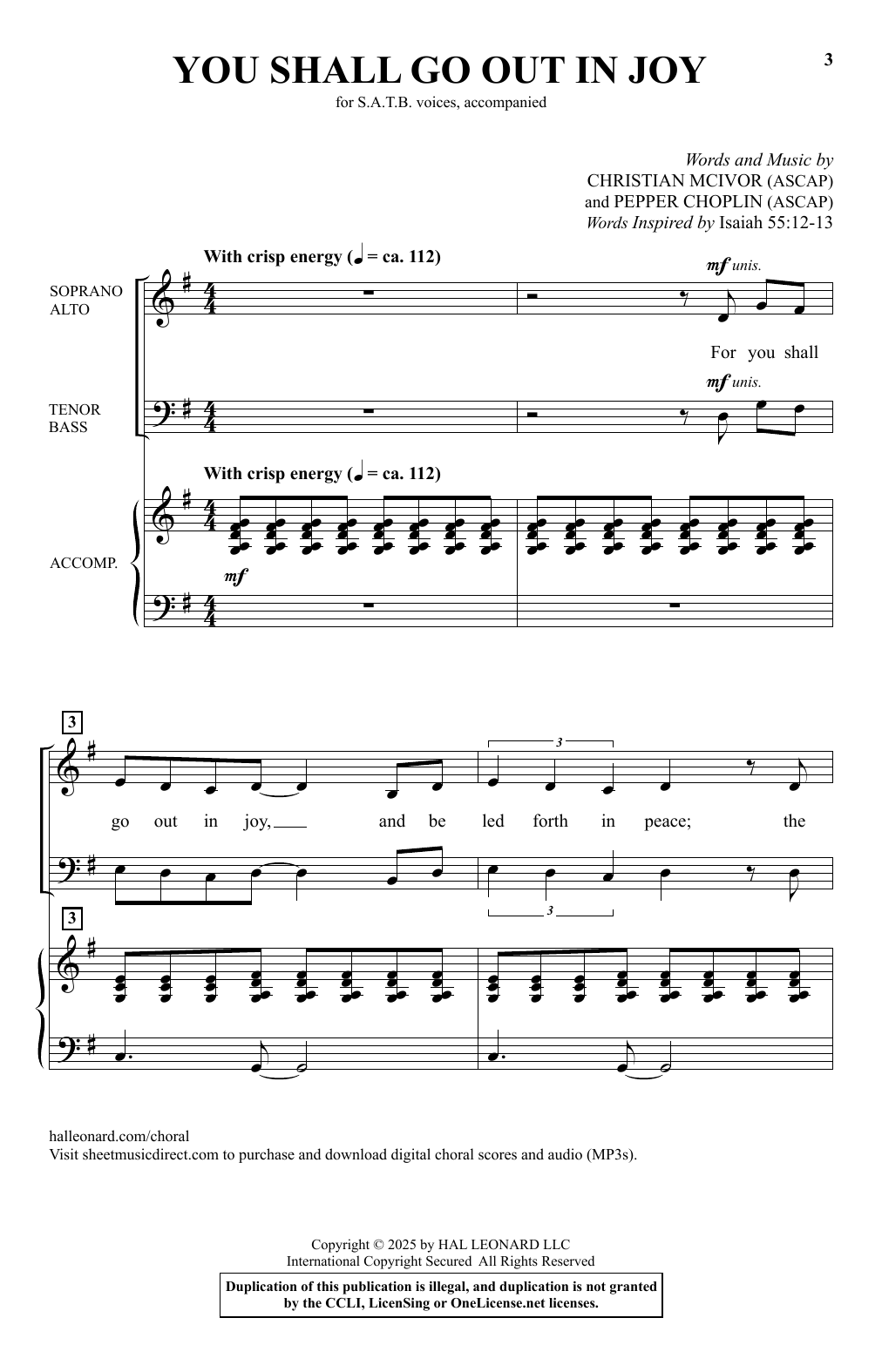 You Shall Go Out In Joy