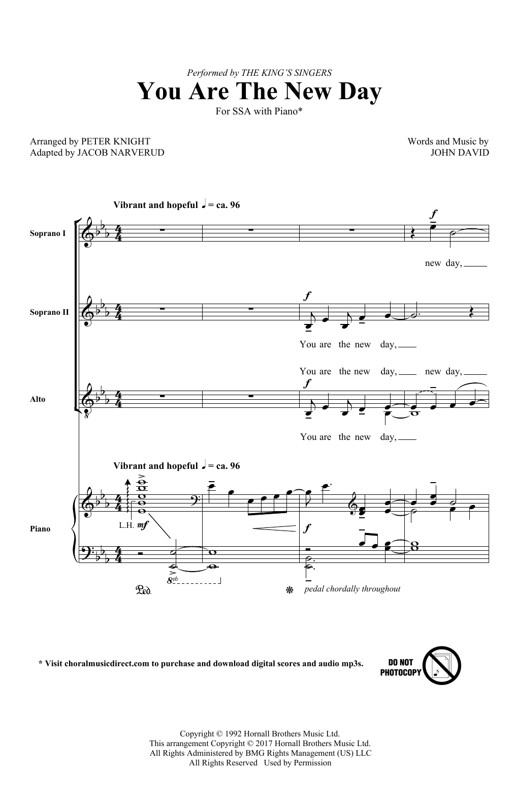 You Are The New Day (arr. Jacob Narverud)
