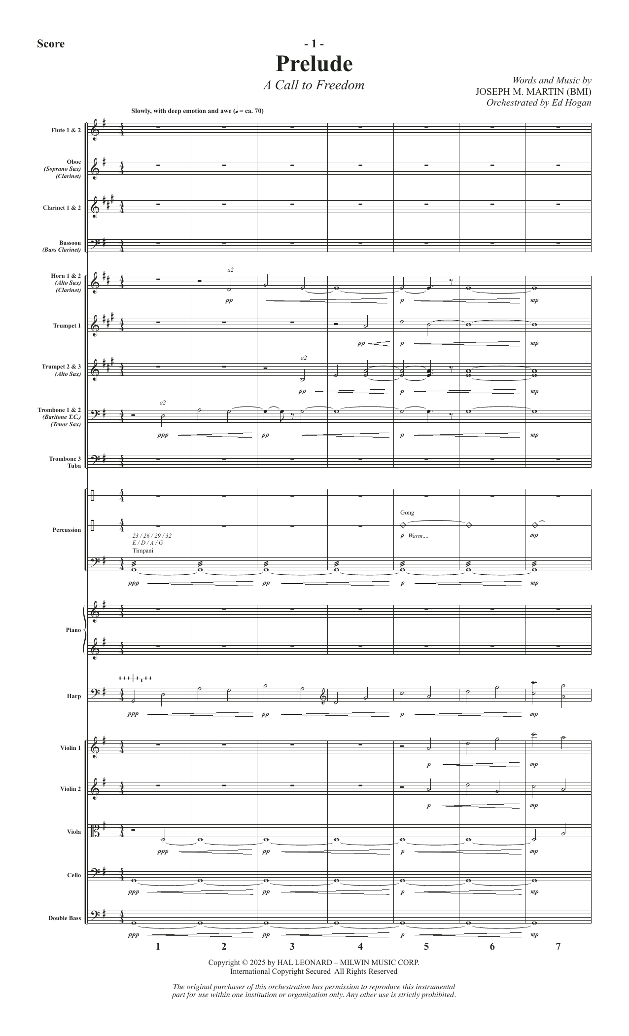 The Four Freedoms - Conductor Score (Full Score)
