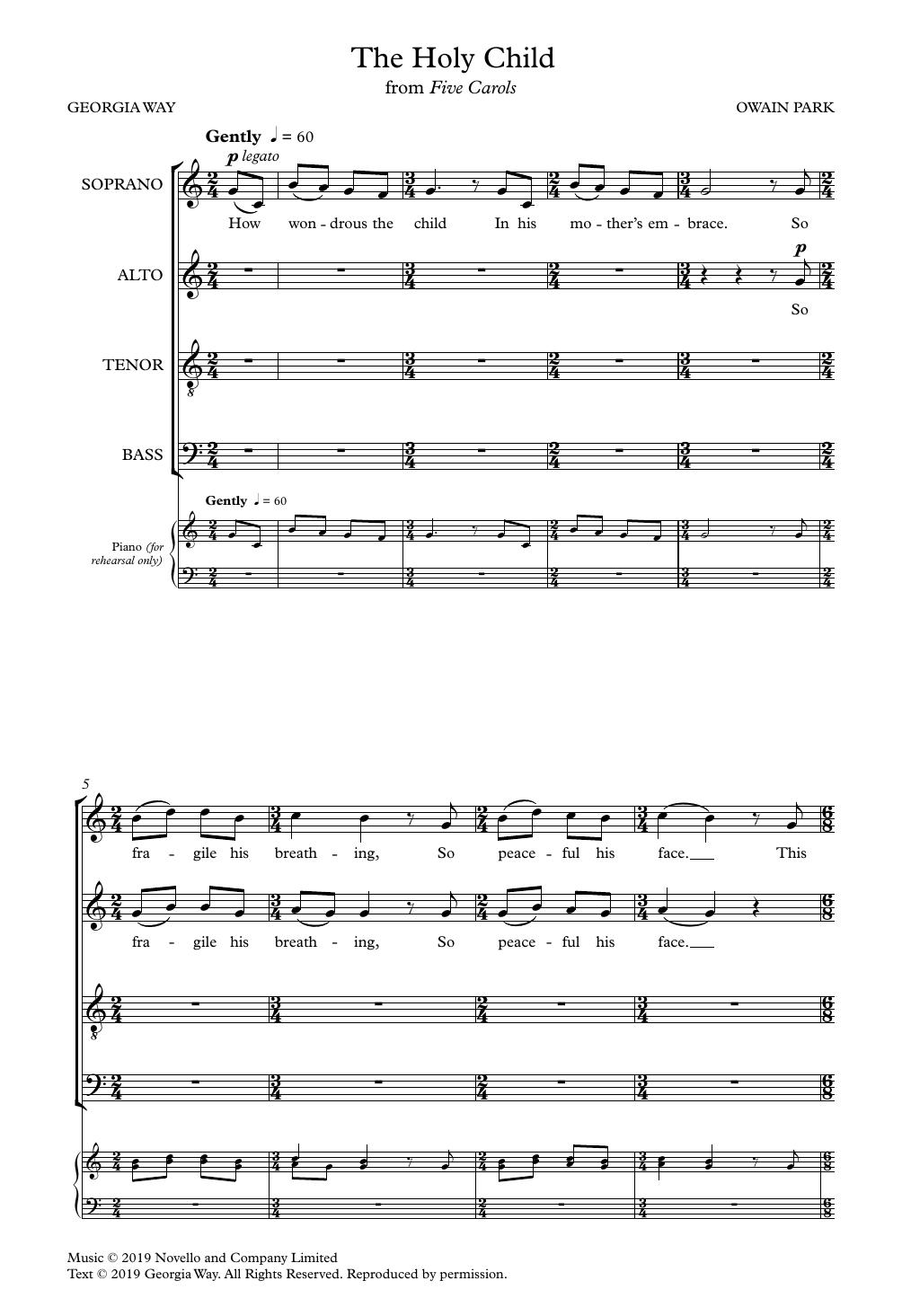 The Holy Child: SATB Choral Octavo