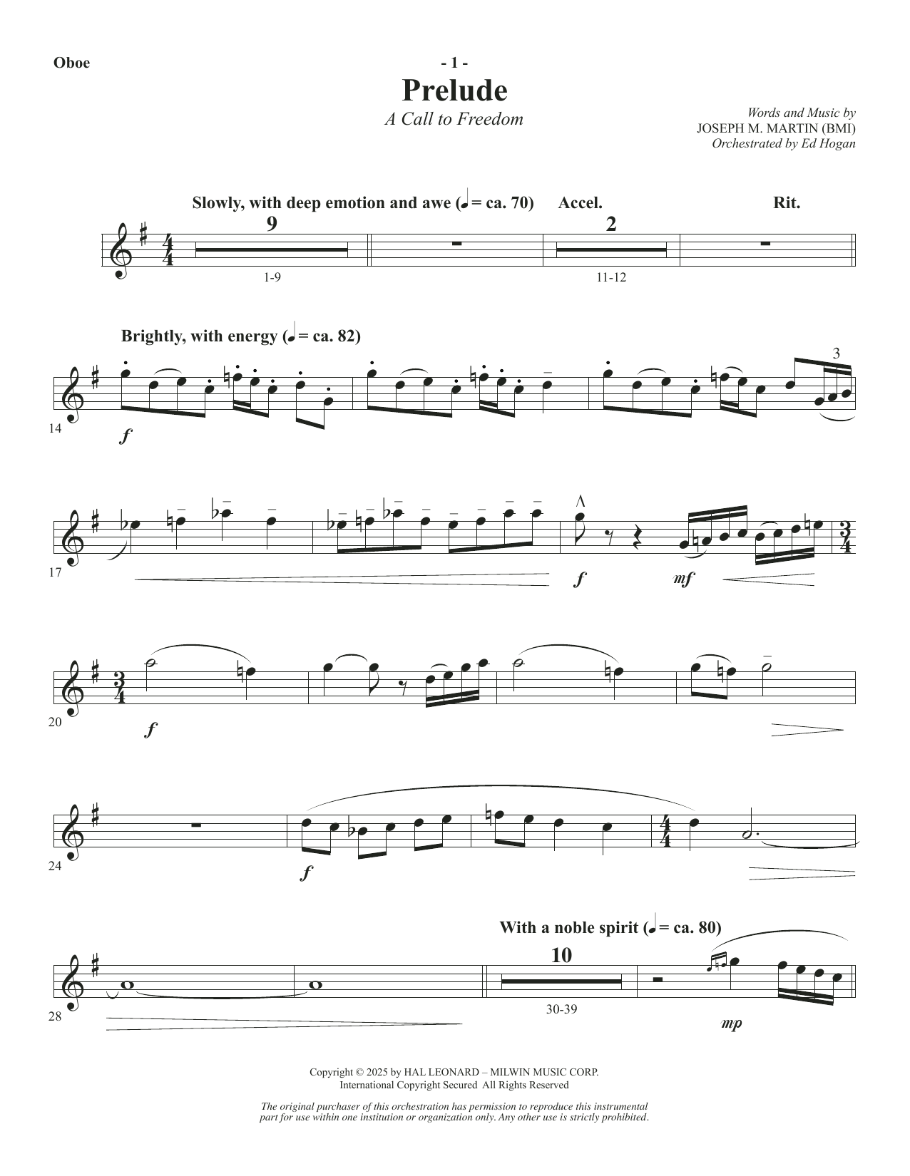 The Four Freedoms - Oboe/English Horn