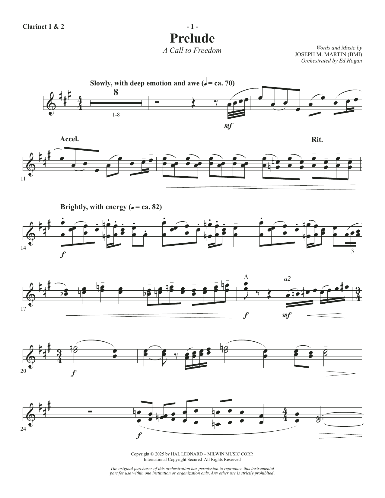 The Four Freedoms - Clarinet 1 & 2