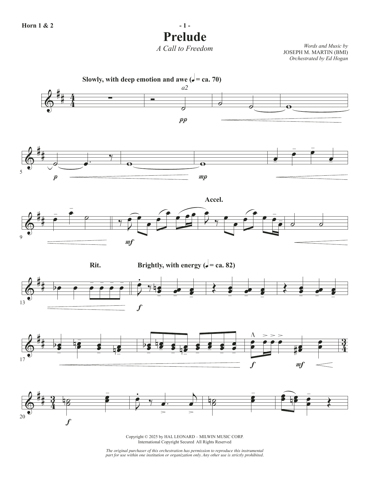 The Four Freedoms - Horn 1 & 2