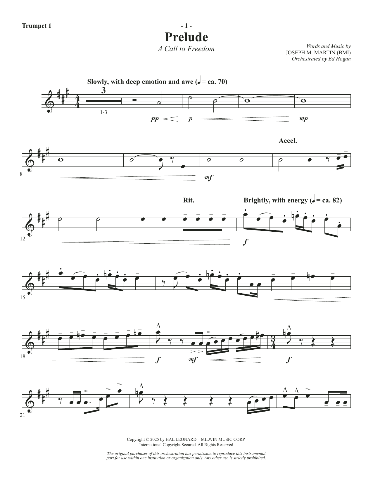 The Four Freedoms - Trumpet 1