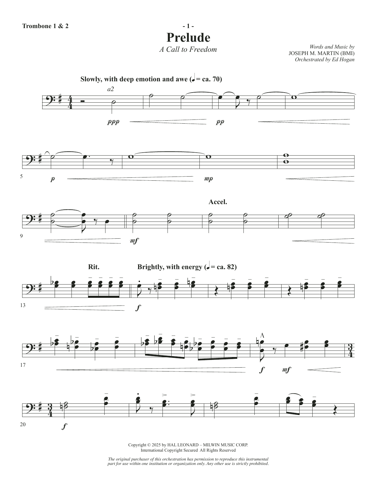 The Four Freedoms - Trombone 1 & 2