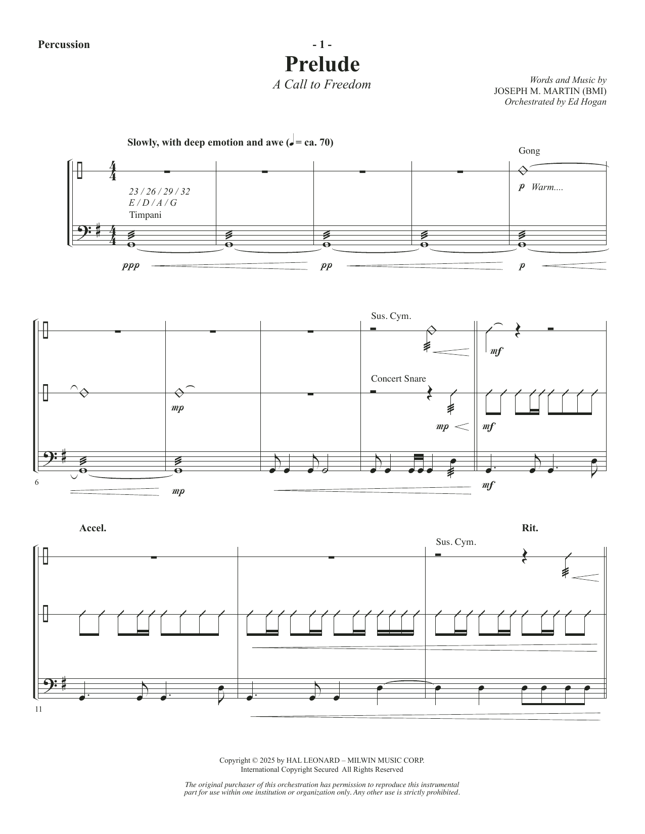 The Four Freedoms - Percussion