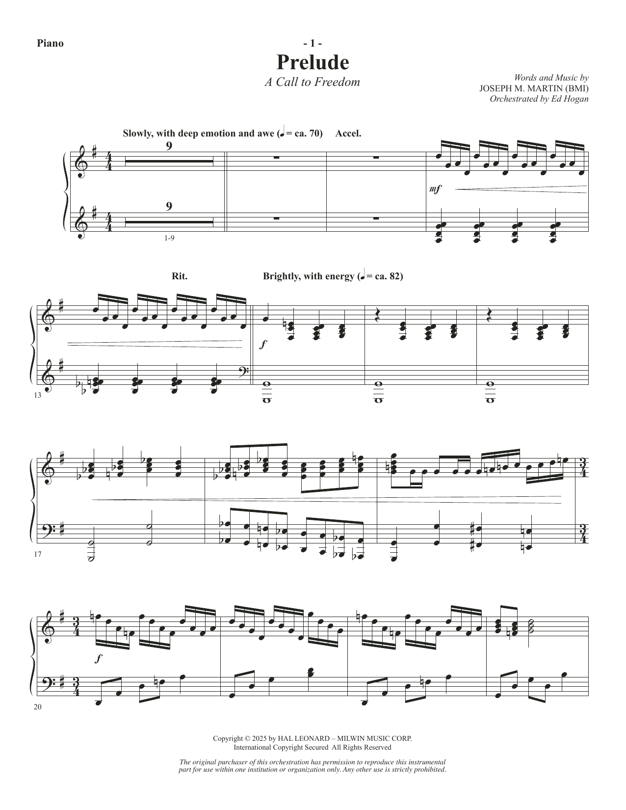 The Four Freedoms - Piano