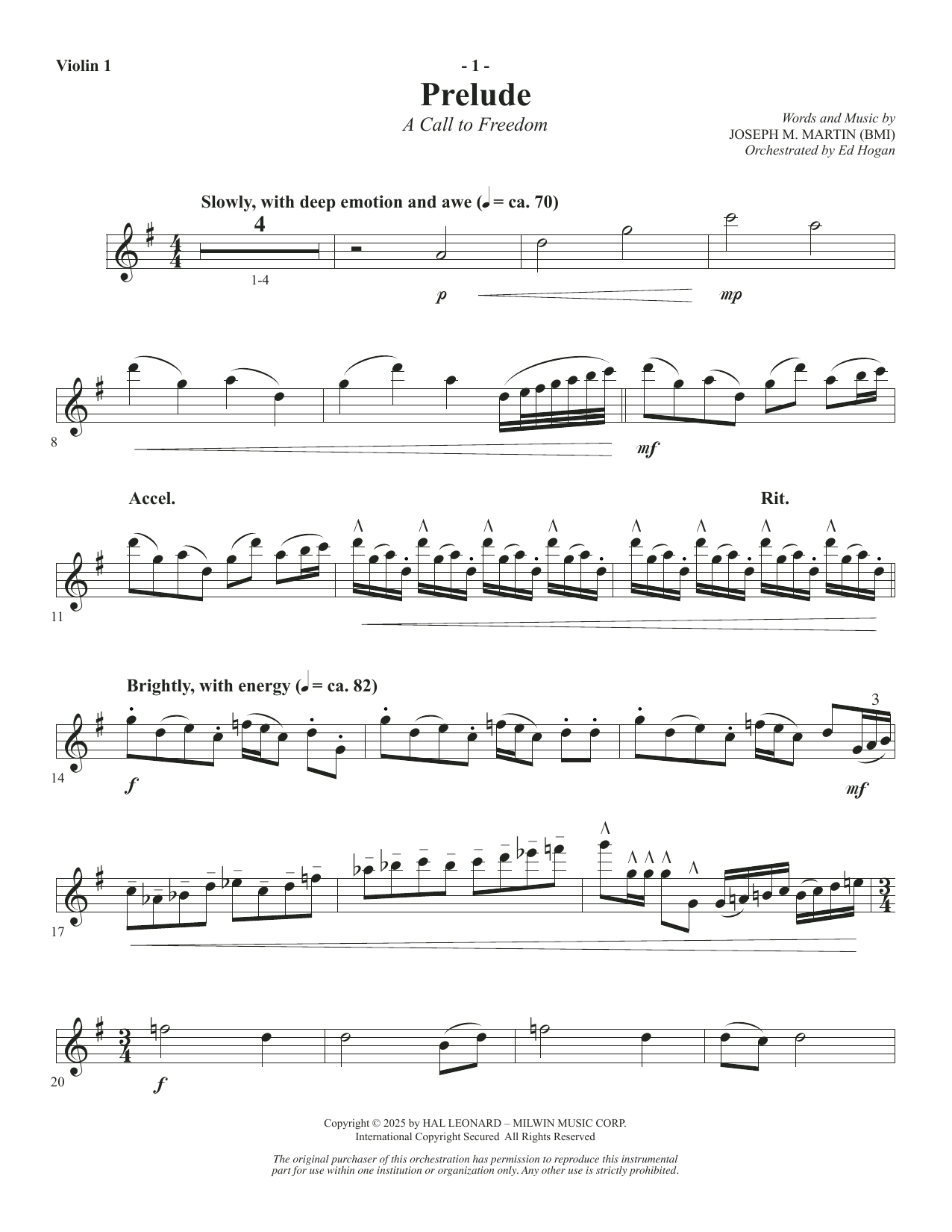 The Four Freedoms - Violin 1