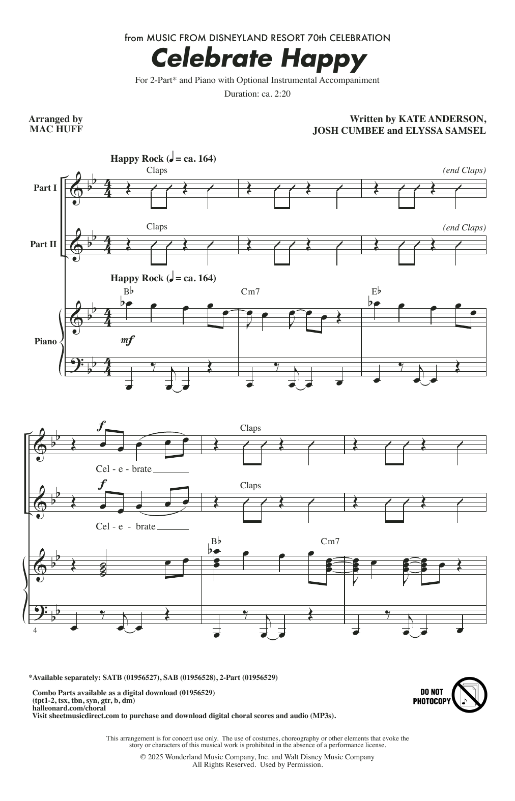 Celebrate Happy (arr. Mac Huff)