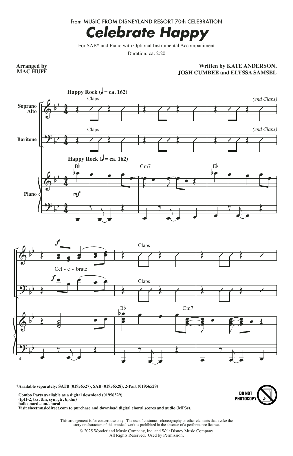 Celebrate Happy (arr. Mac Huff)