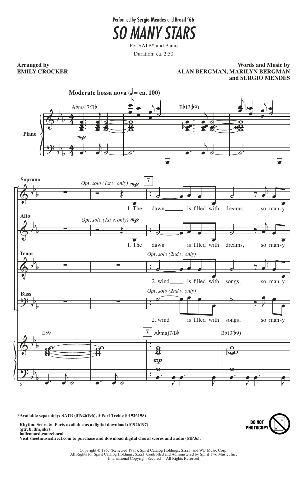 So Many Stars (arr. Emily Crocker)