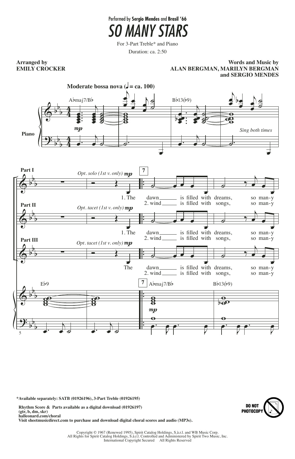 So Many Stars (arr. Emily Crocker)