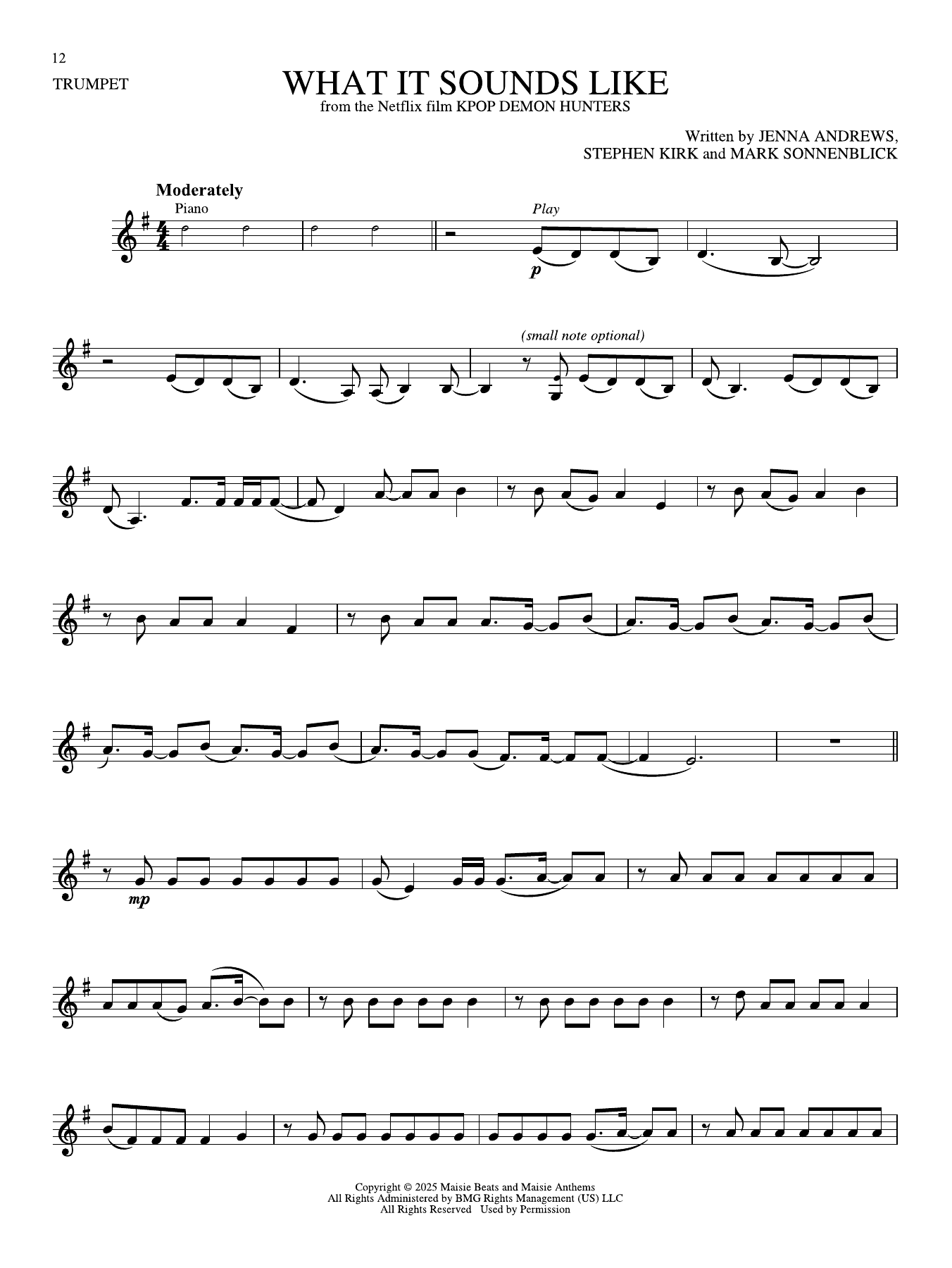 What It Sounds Like (from KPop Demon Hunters)