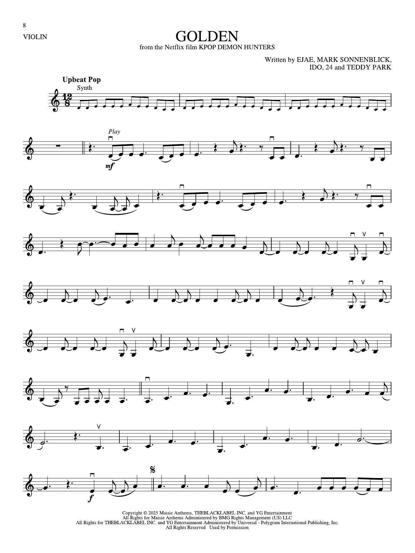 Golden (from KPop Demon Hunters)