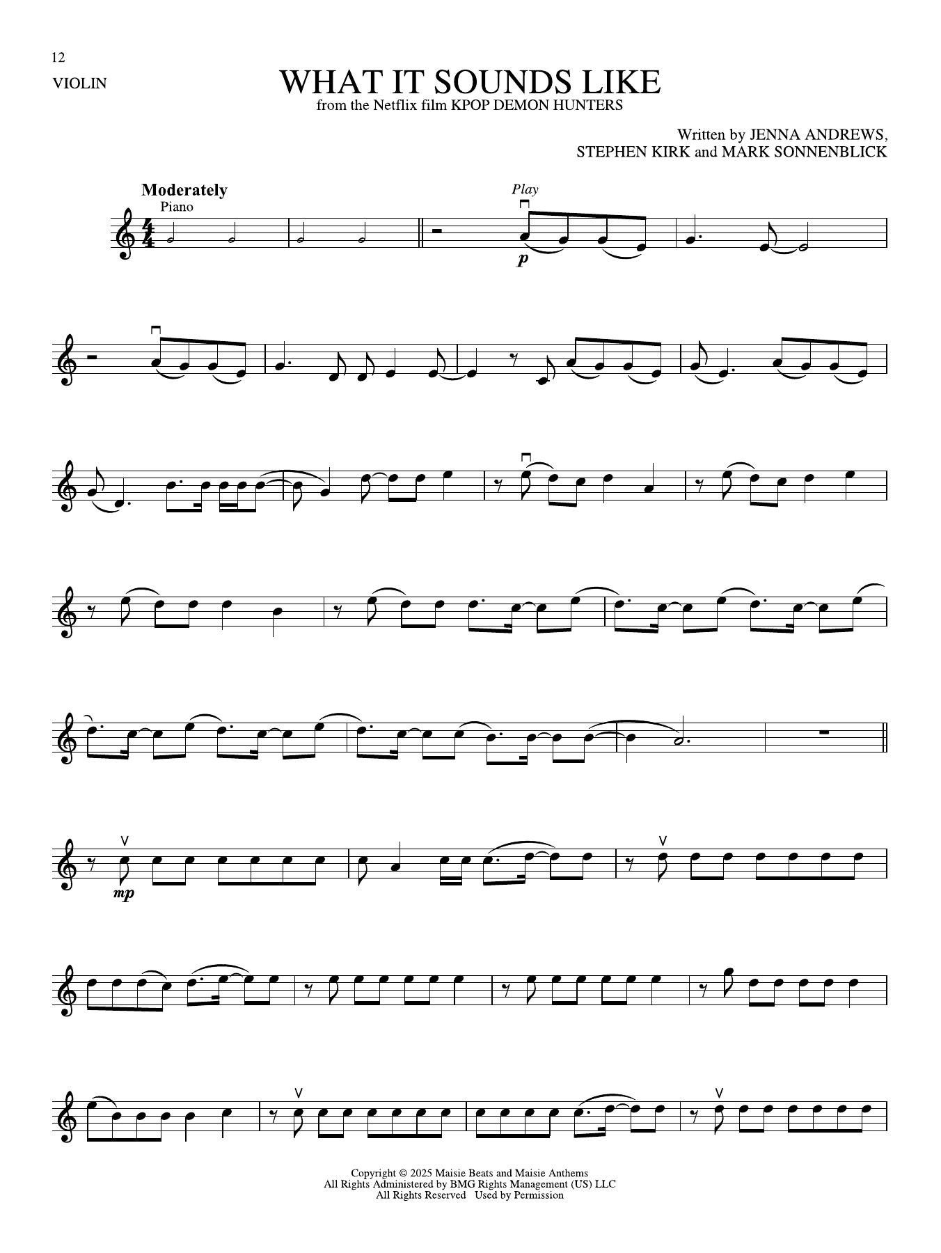 What It Sounds Like (from KPop Demon Hunters)