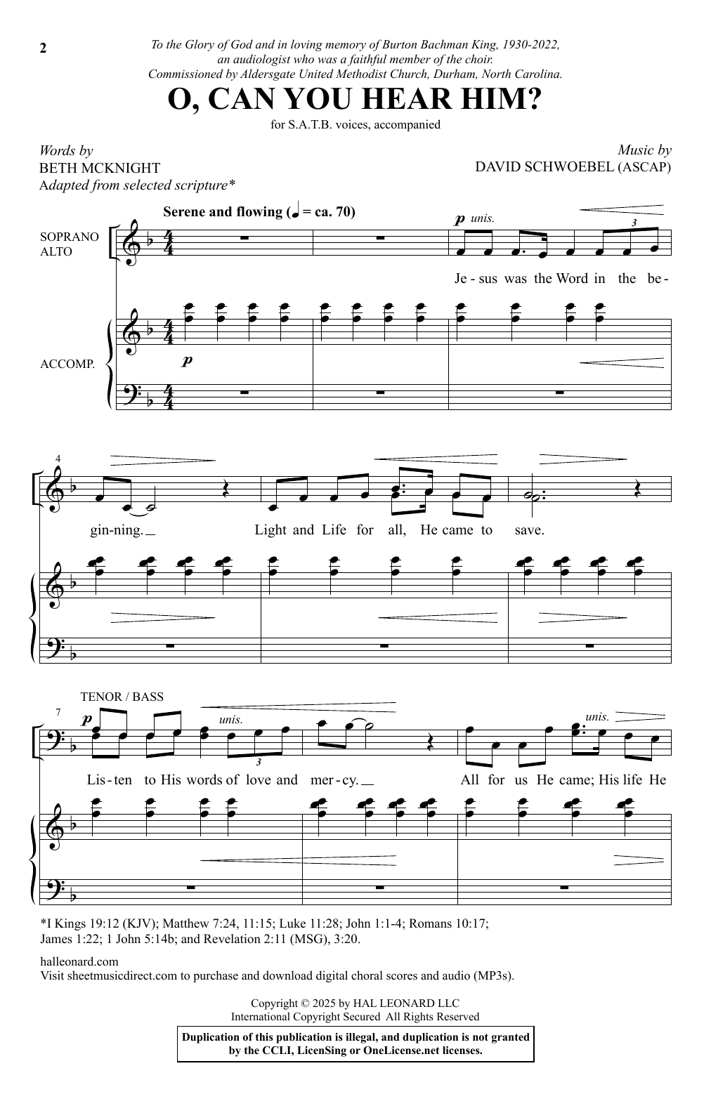 O, Can You Hear Him?