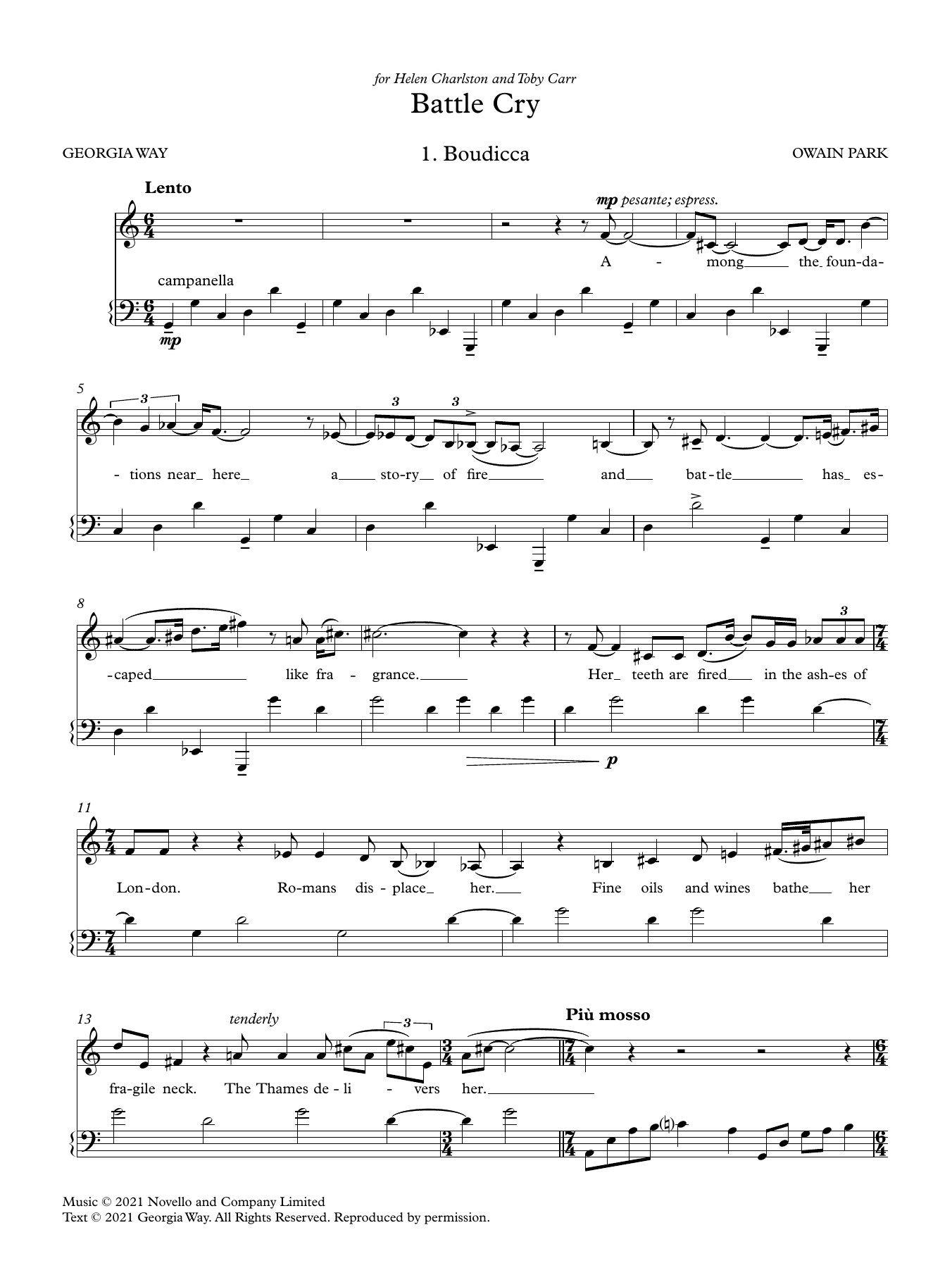 Battle Cry: Piano/Vocal/Guitar Sheet