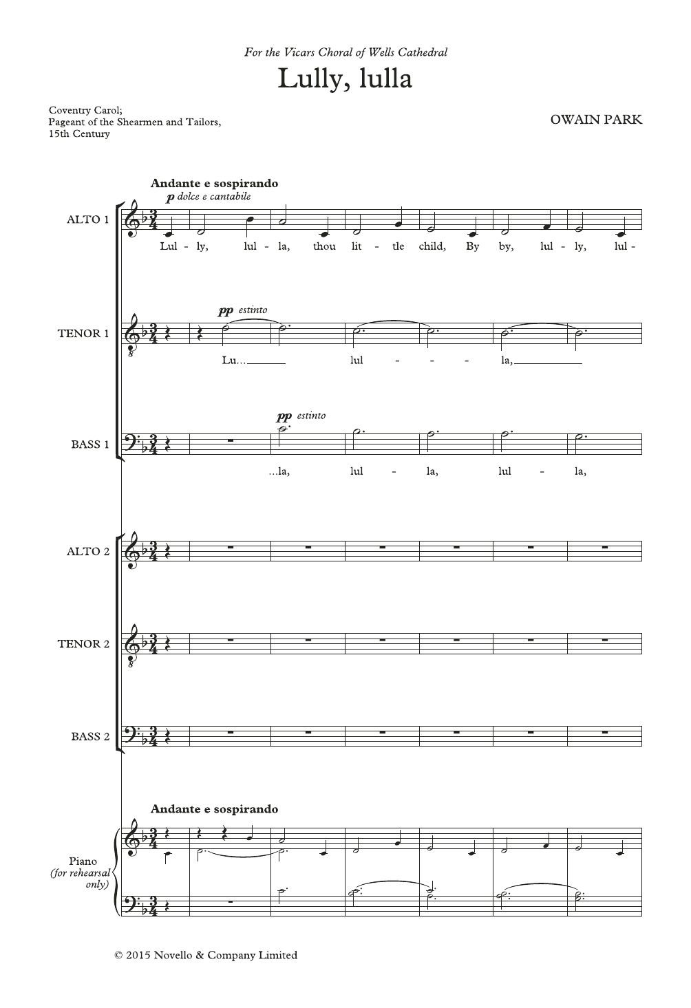 Lully, Lulla: ATB Choral Octavo