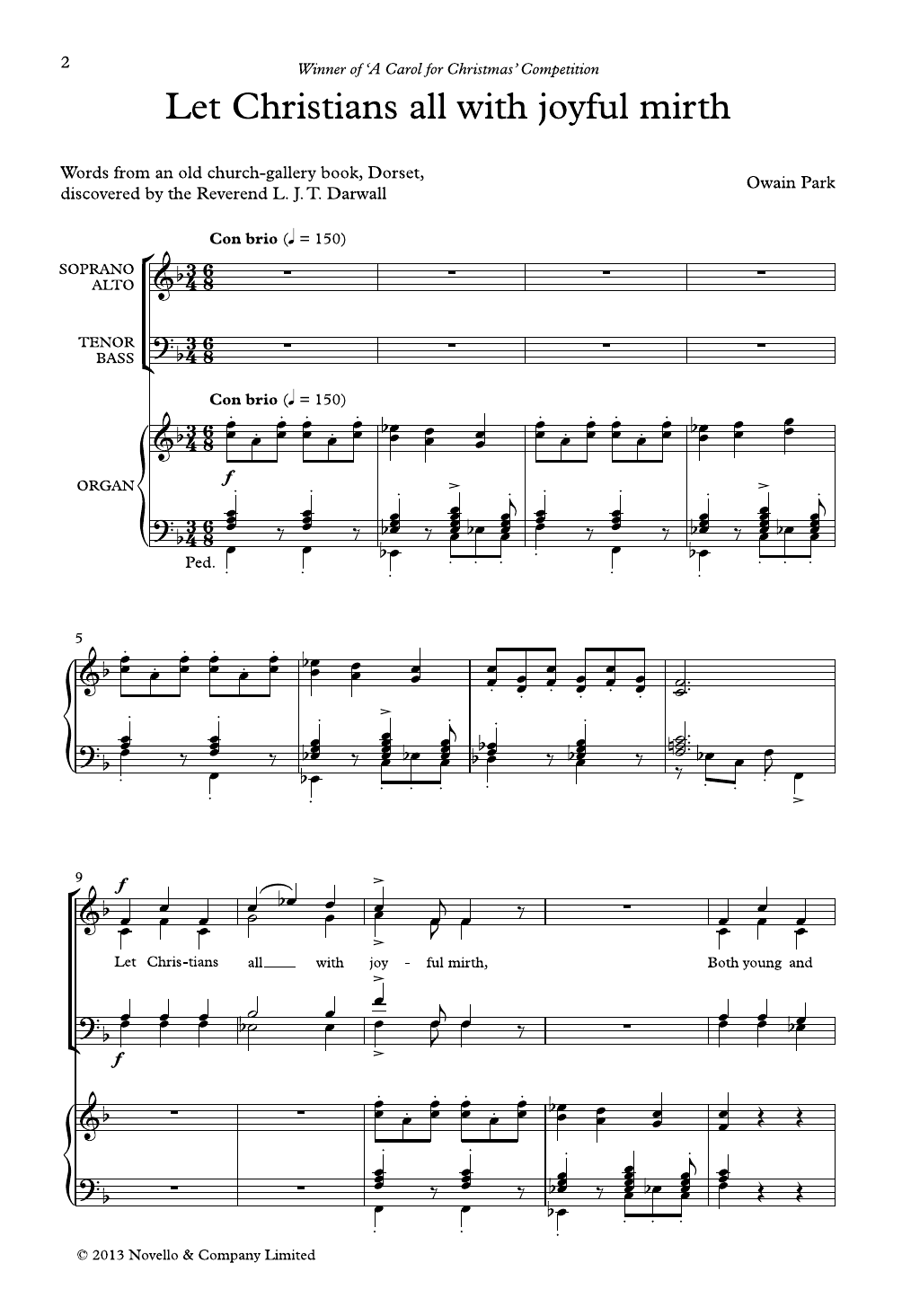 Let Christians All With Joyful Mirth: SATB Choral Octavo