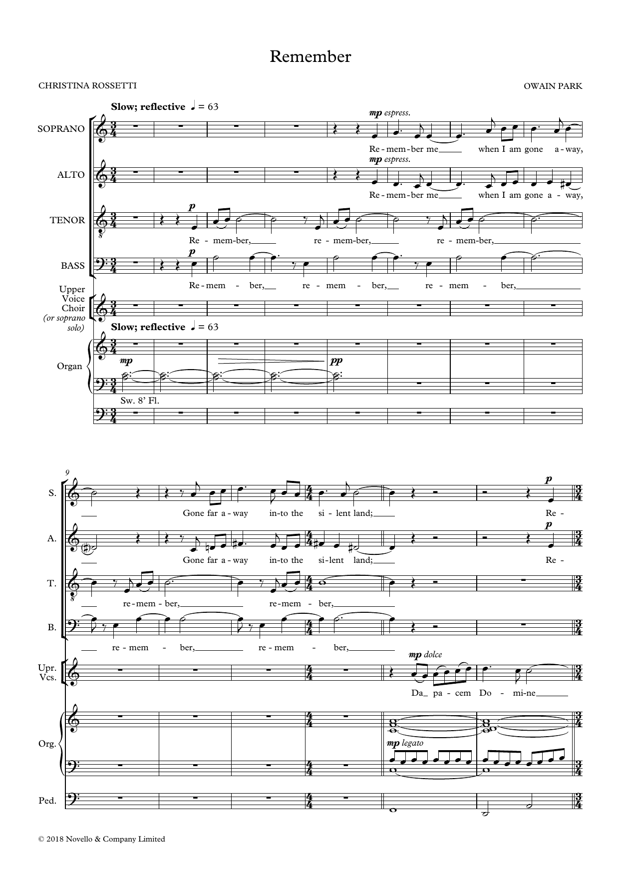 Remember: SATB Choral Octavo