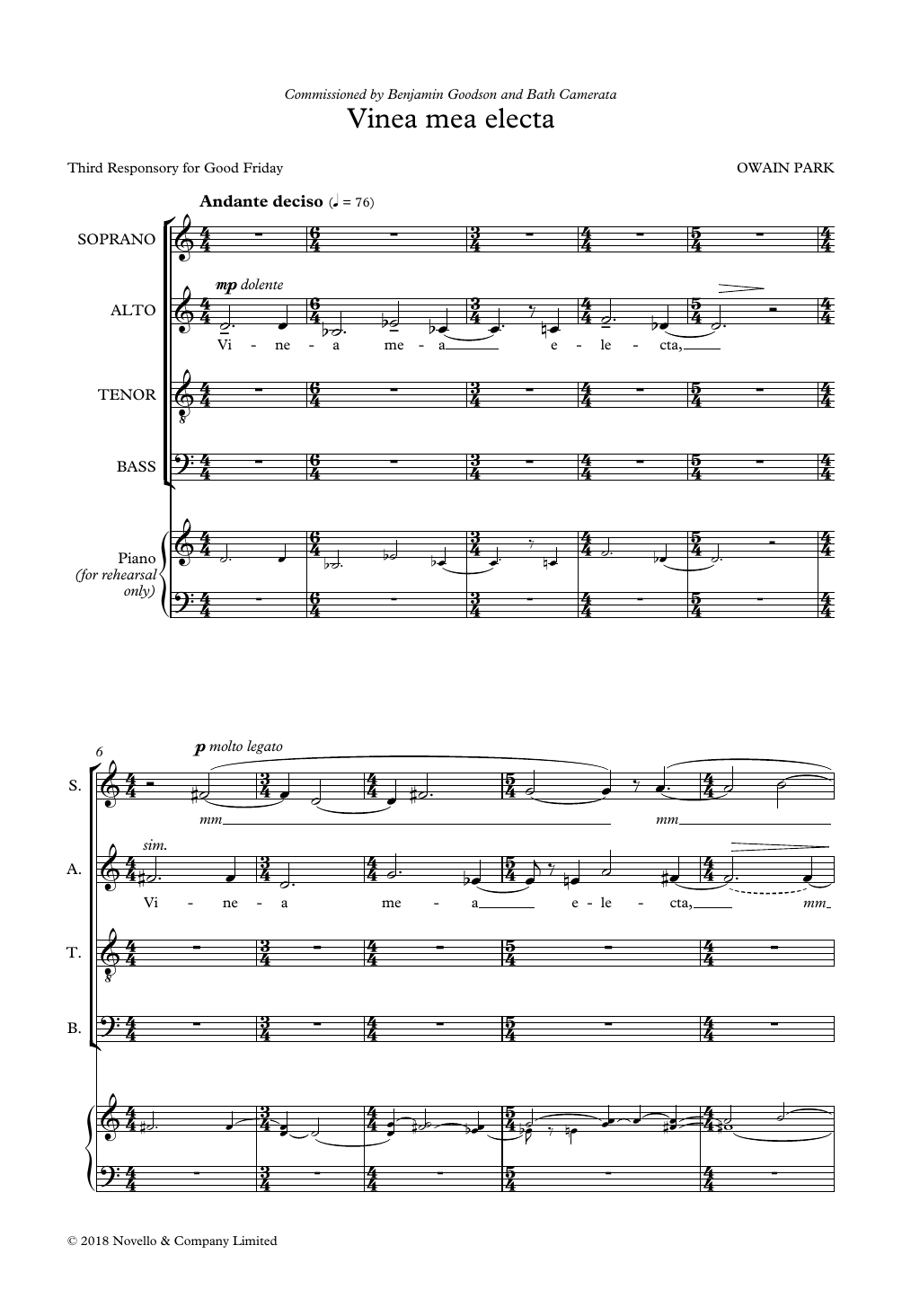 Vinea mea electa: SATB Choral Octavo