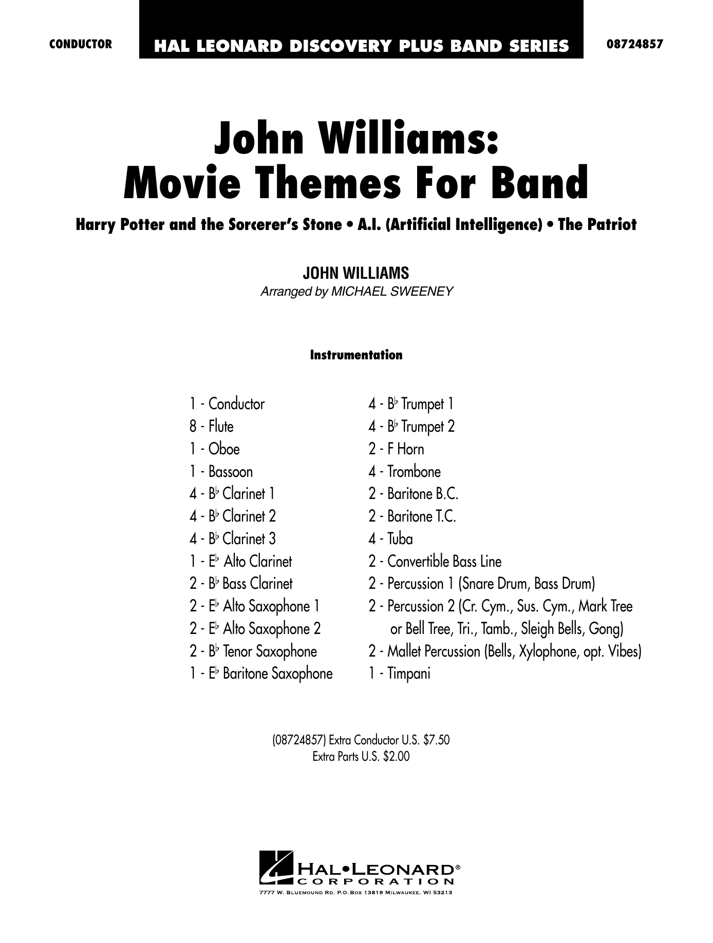 John Williams: Movie Themes for Band - Conductor Score (Full Score)