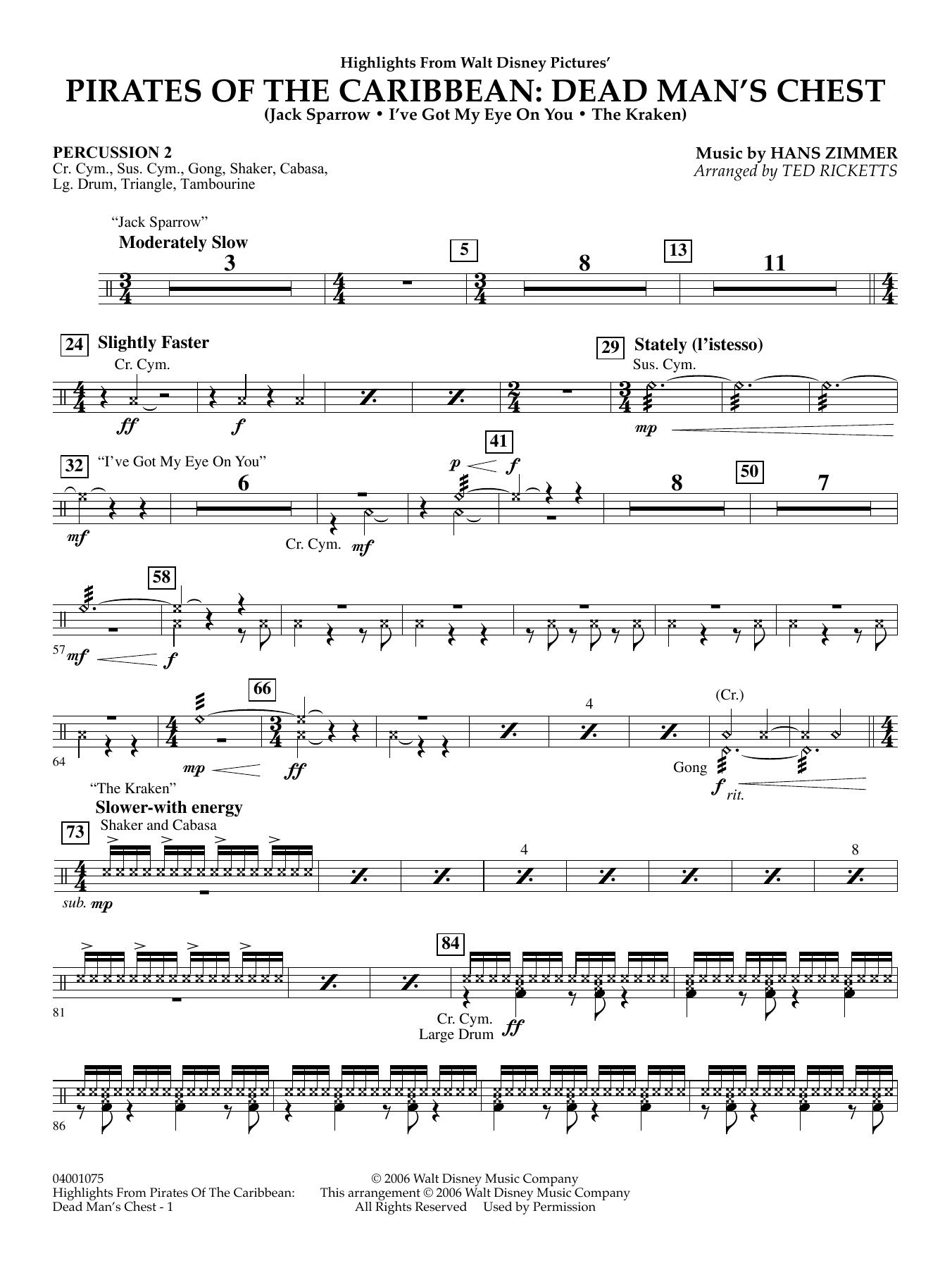 Highlights from Pirates Of The Caribbean: Dead Man's Chest - Percussion 2