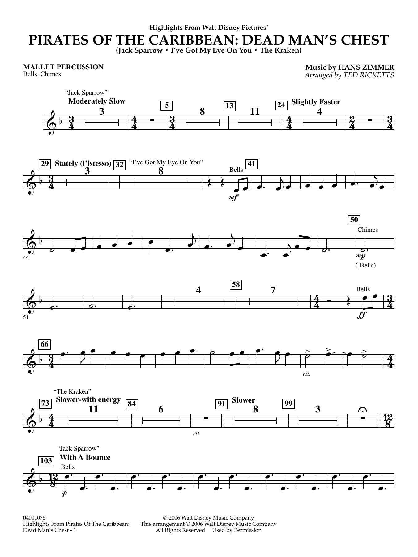 Highlights from Pirates Of The Caribbean: Dead Man's Chest - Mallet Percussion