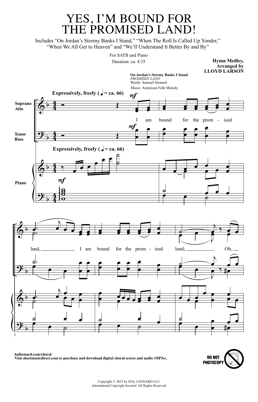 Yes, I'm Bound For The Promised Land!