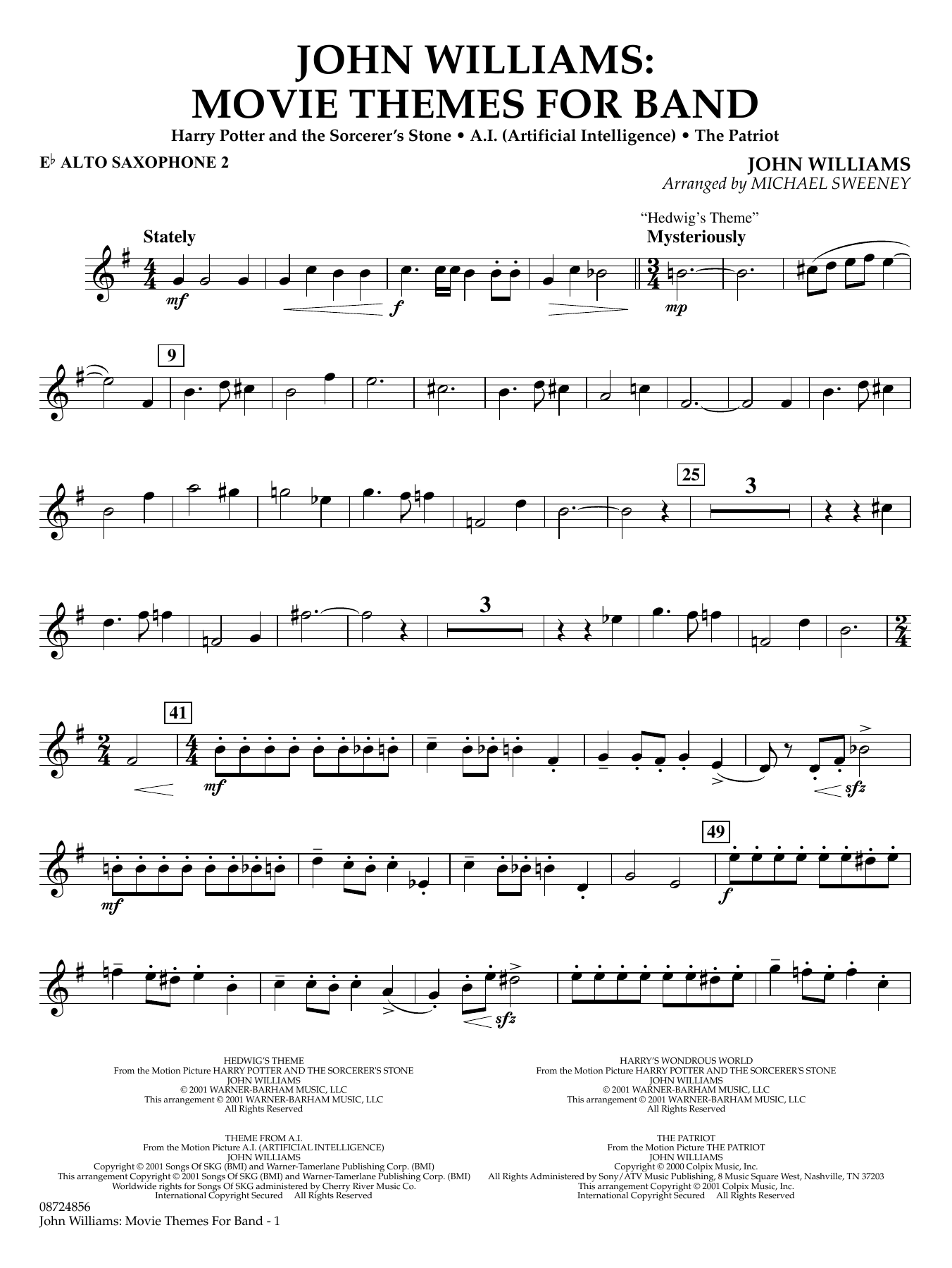 John Williams: Movie Themes for Band - Eb Alto Saxophone 2