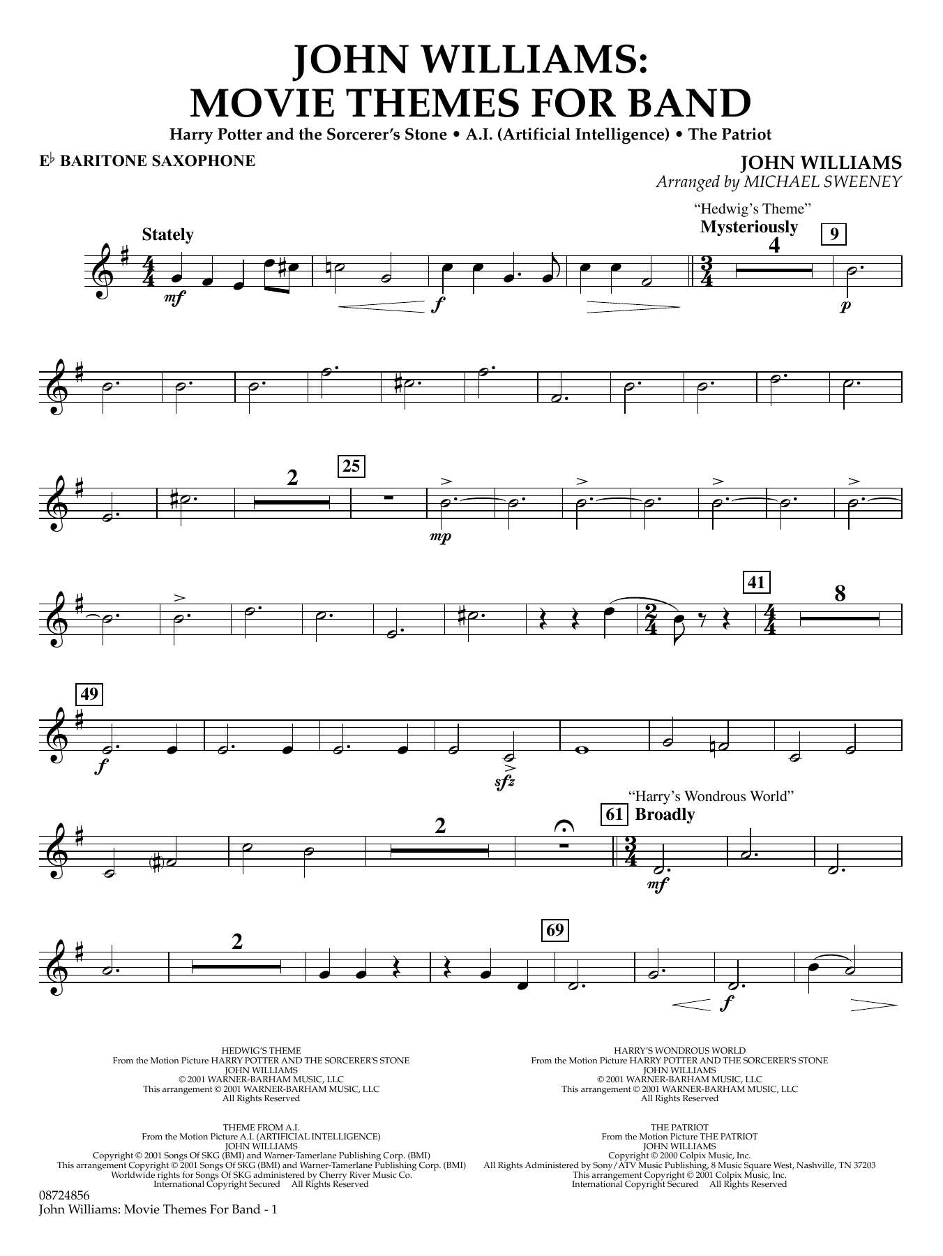 John Williams: Movie Themes for Band - Eb Baritone Saxophone