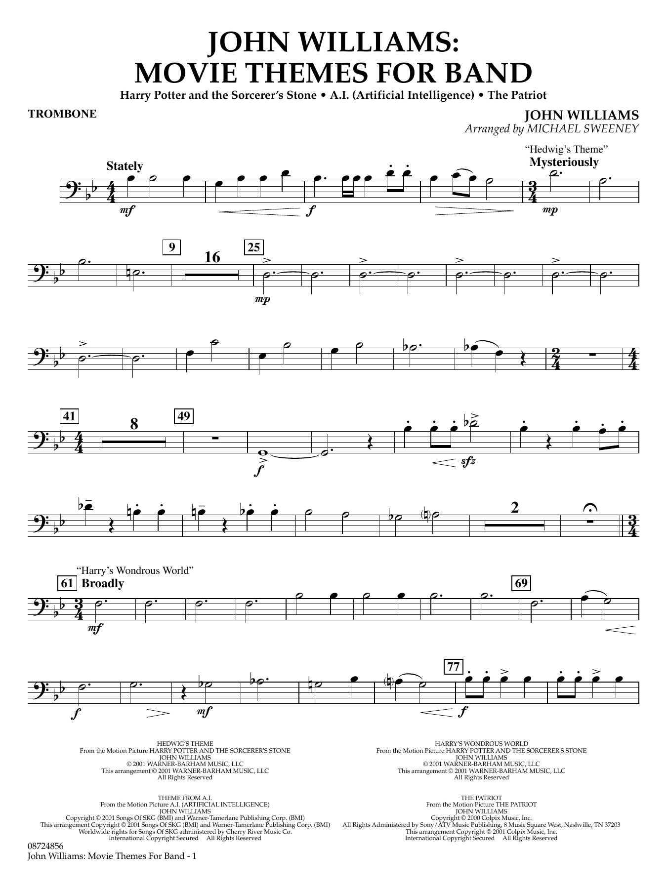 John Williams: Movie Themes for Band - Trombone