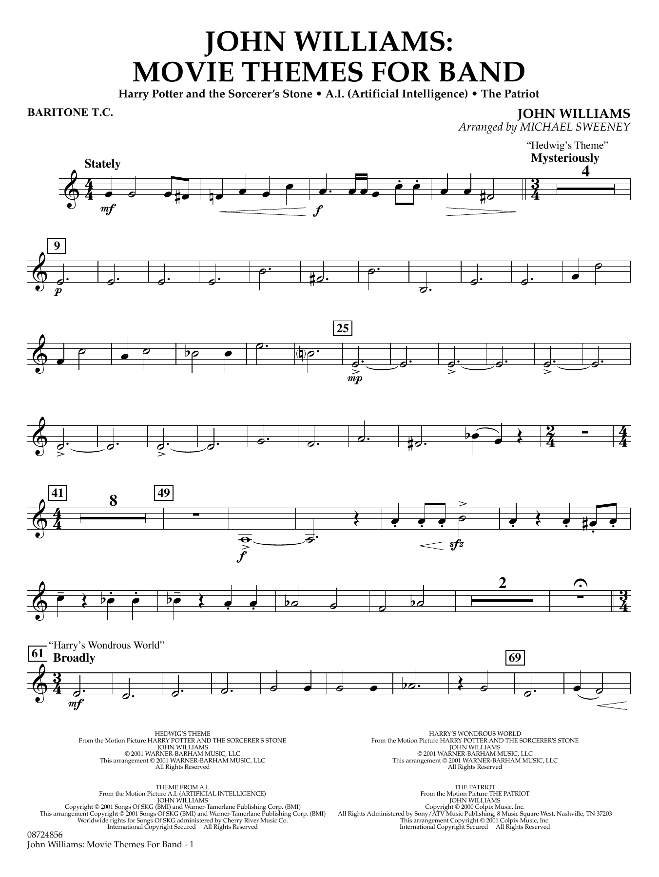 John Williams: Movie Themes for Band - Baritone T.C.