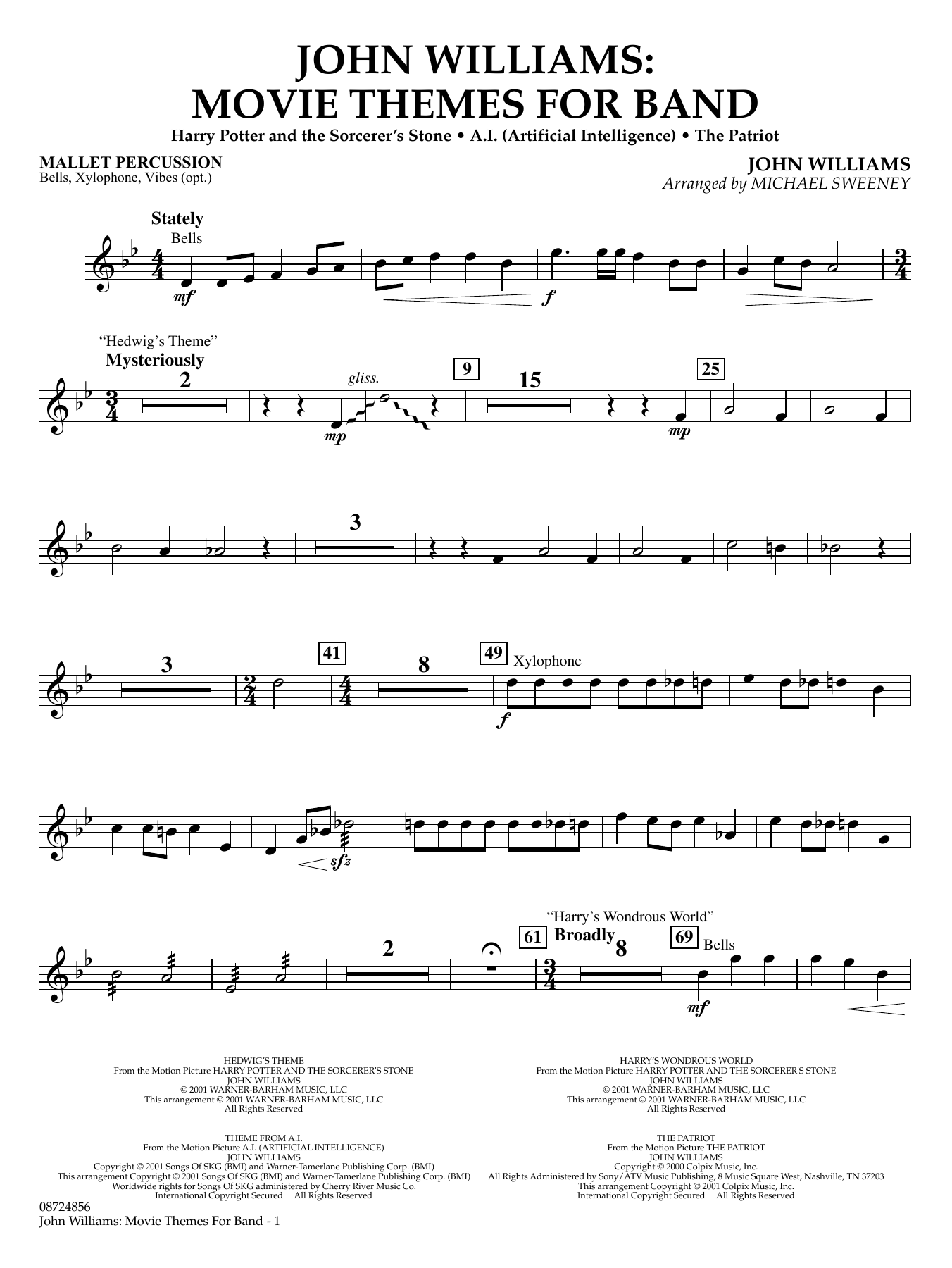John Williams: Movie Themes for Band - Mallet Percussion